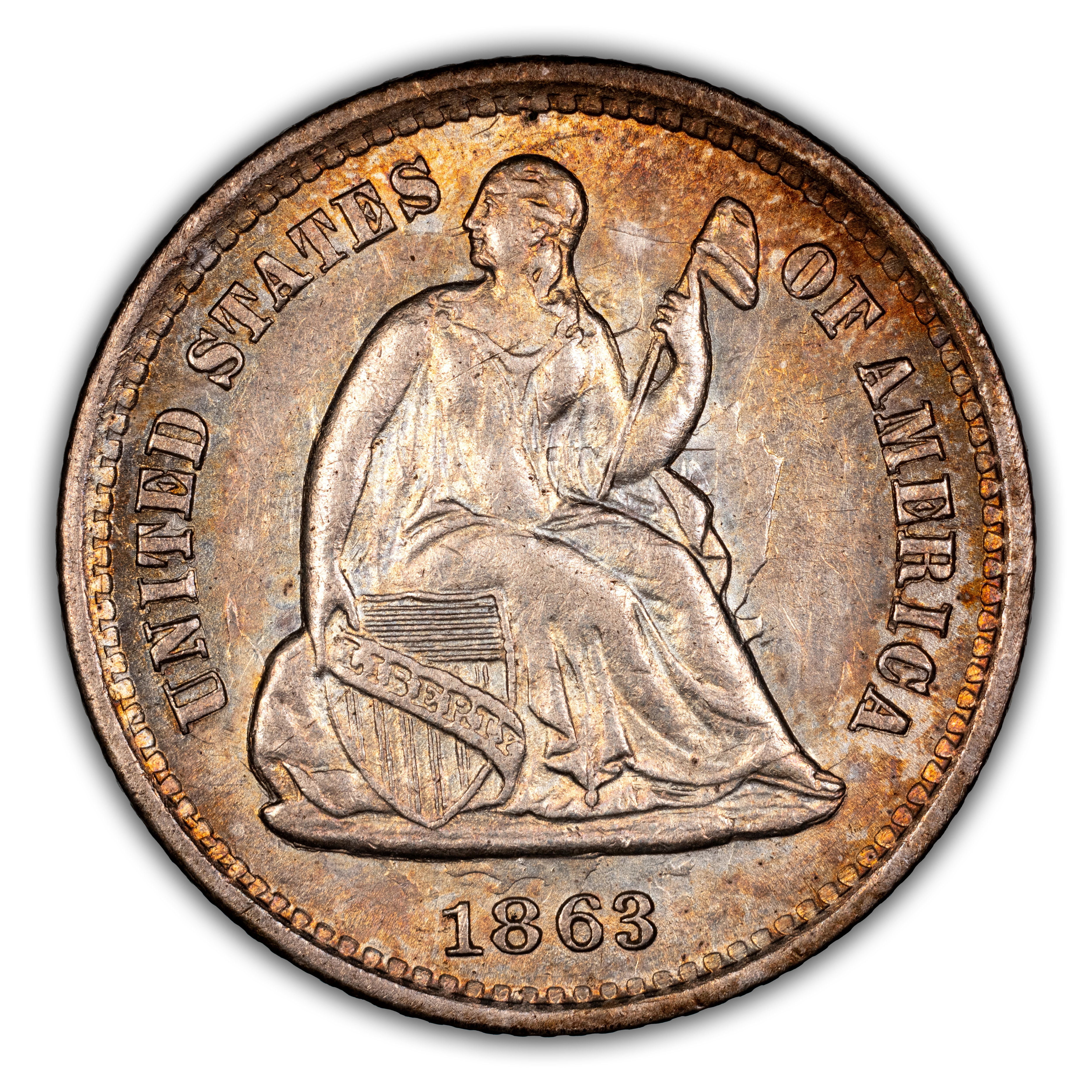 1863-S H10c Misplaced Date, FS-301 MS thumbnail 2