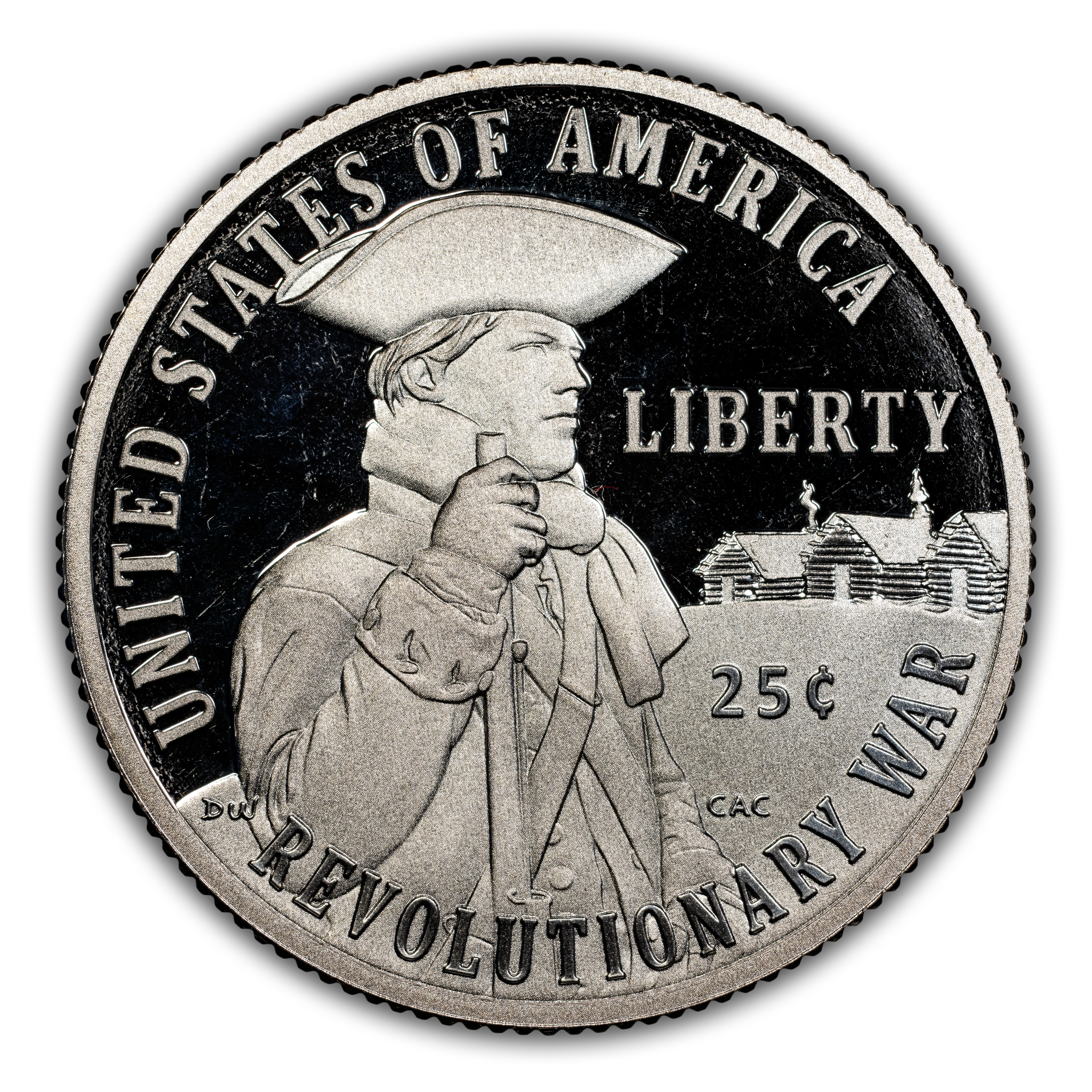 1776~2026-S 25c Revolutionary War, Silver PR DCAM thumbnail 16