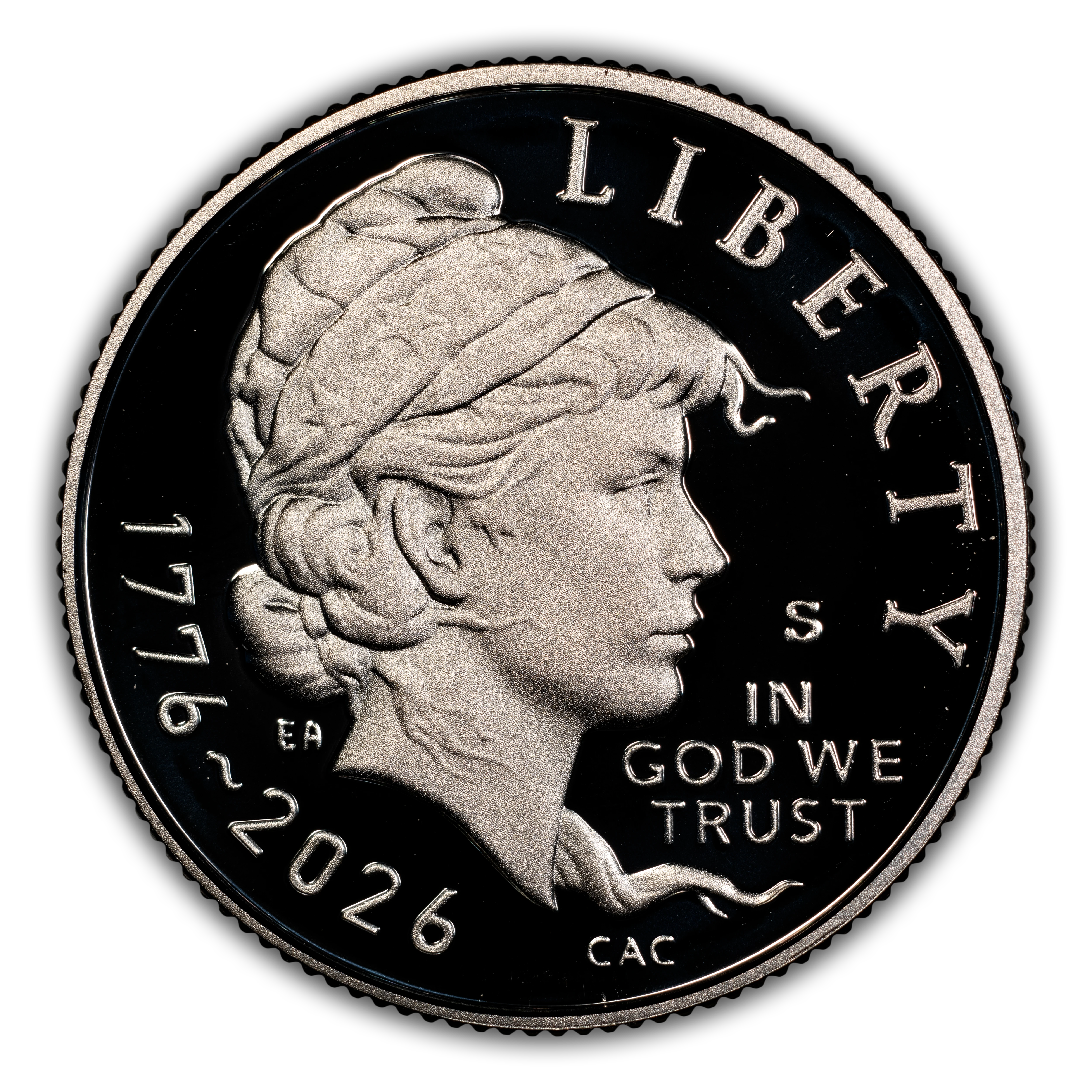 1776~2026-S 10c Emerging Liberty, Silver PR DCAM thumbnail 3