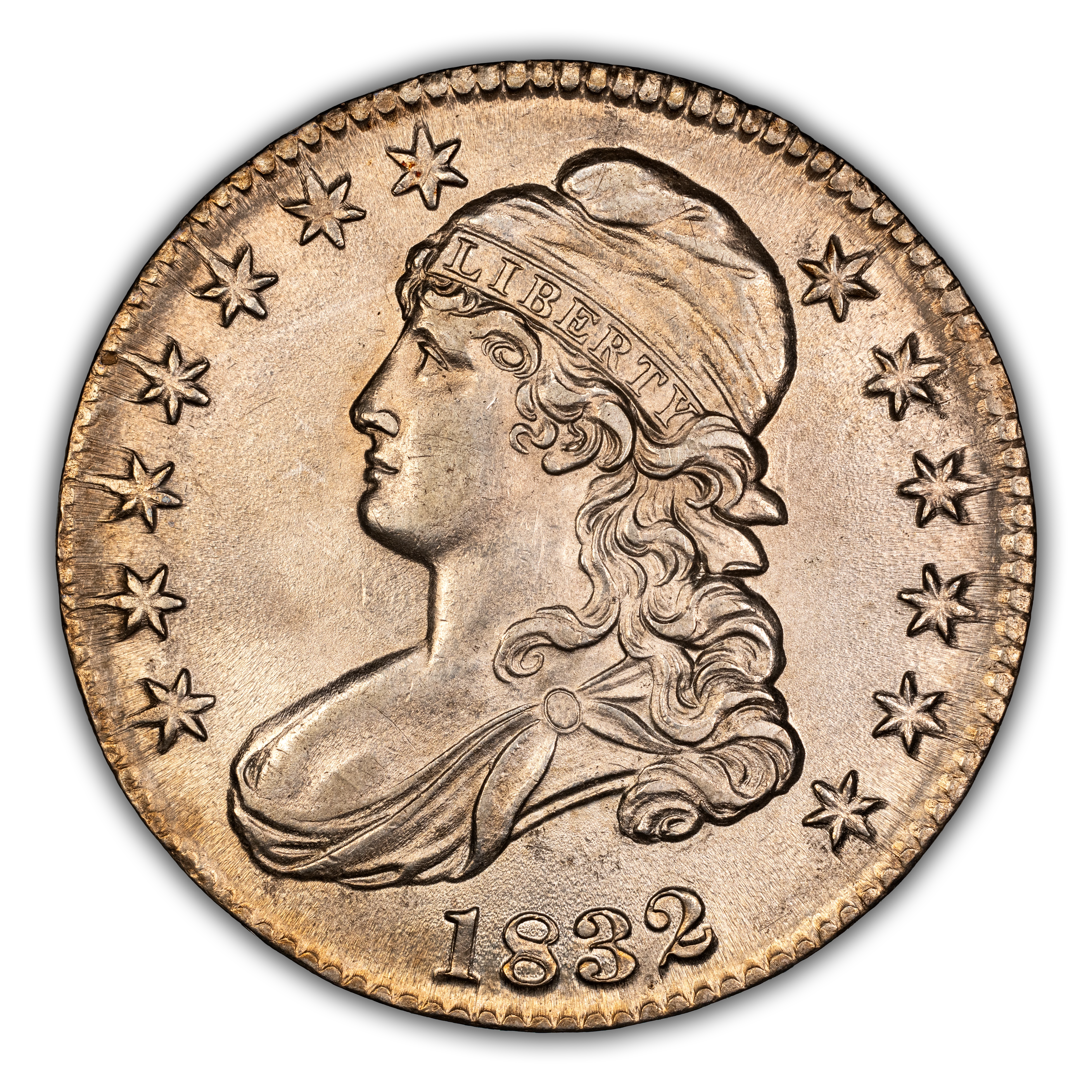 1832 50c Large Letters, O-101a MS