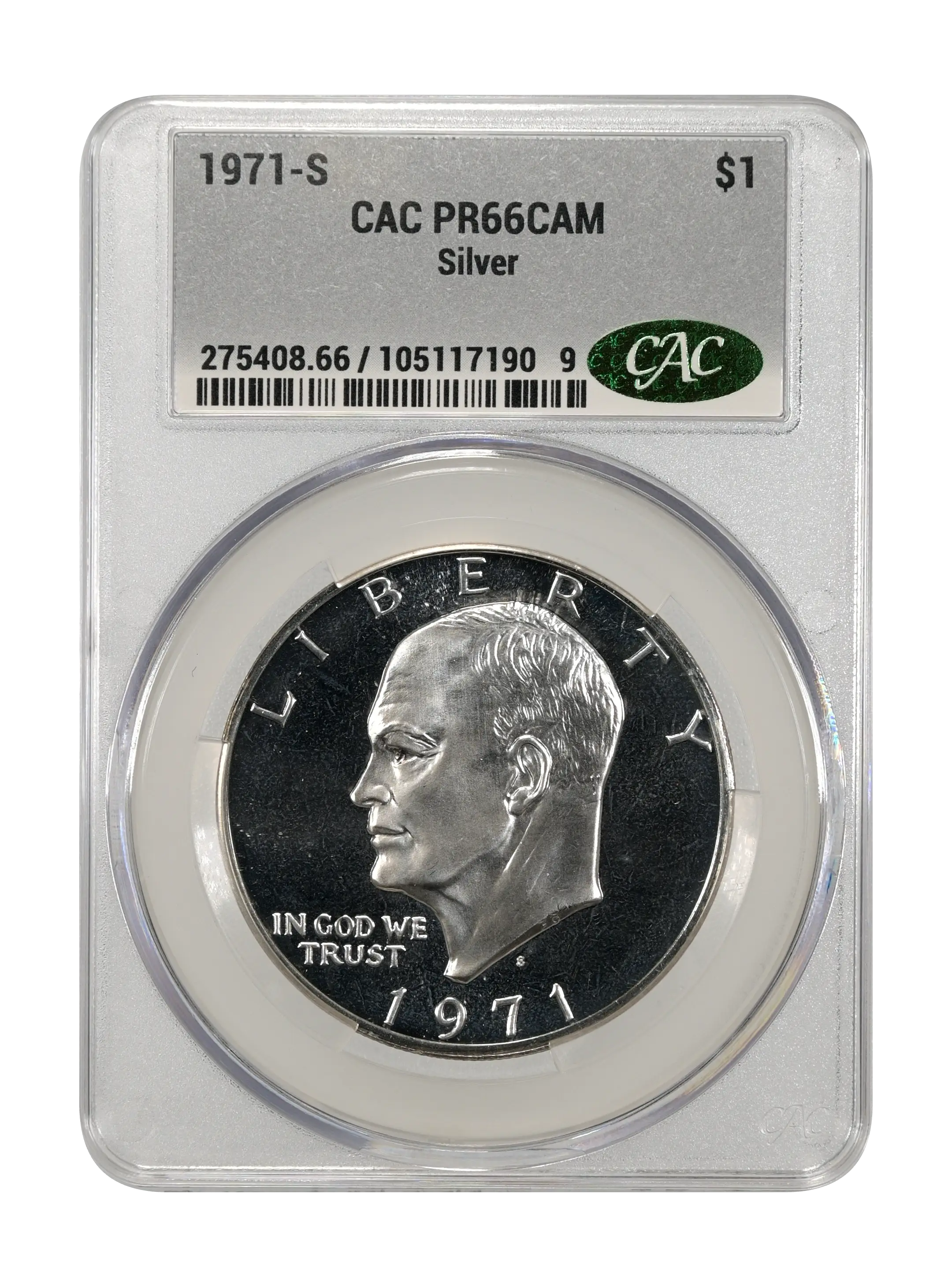 1971-S $1  Silver, Ty.1 Reverse, FS-901 PR CAM PR66 CAM thumbnail 23