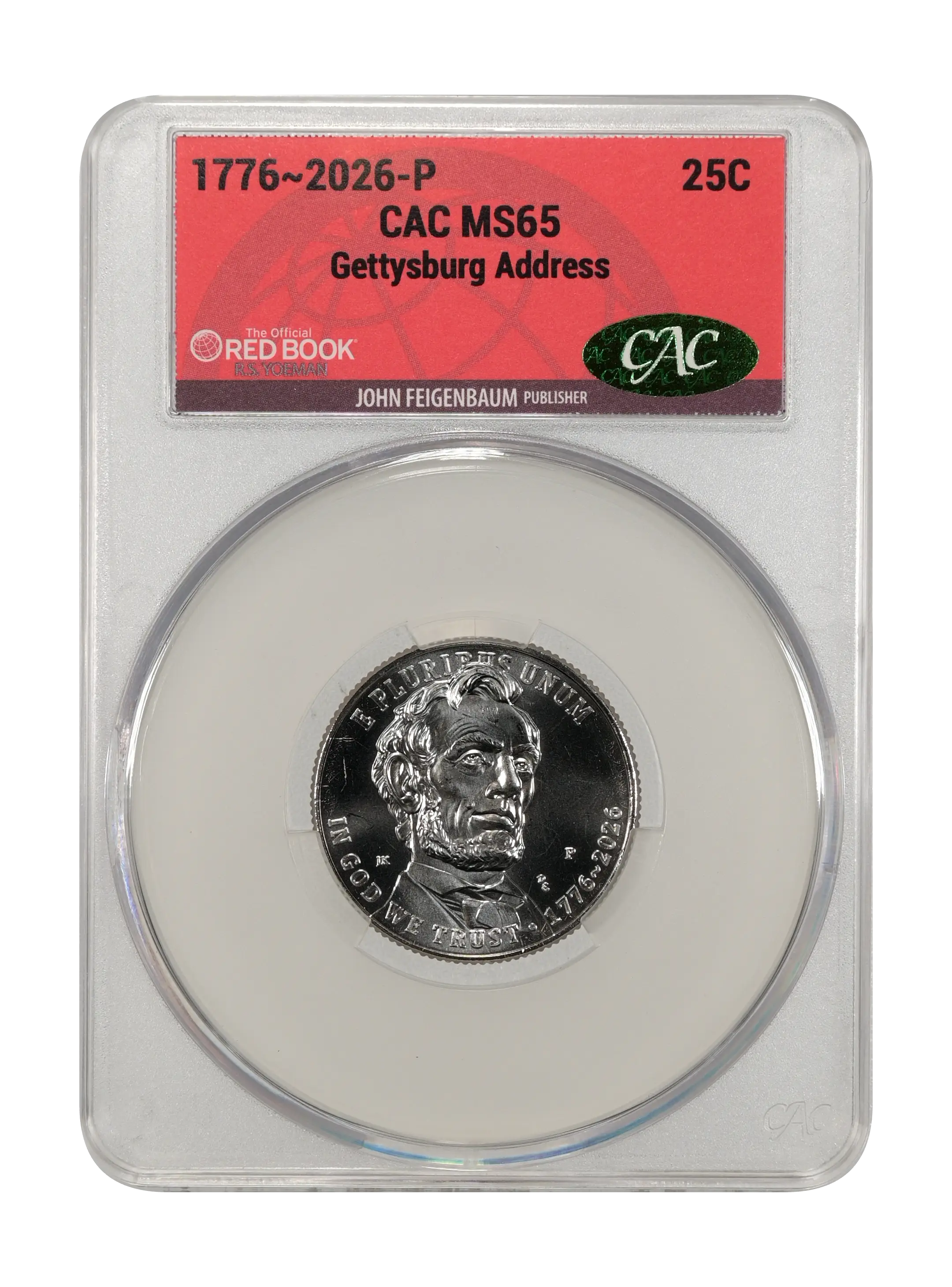 1776~2026-P 25c Gettysburg Address MS thumbnail 6