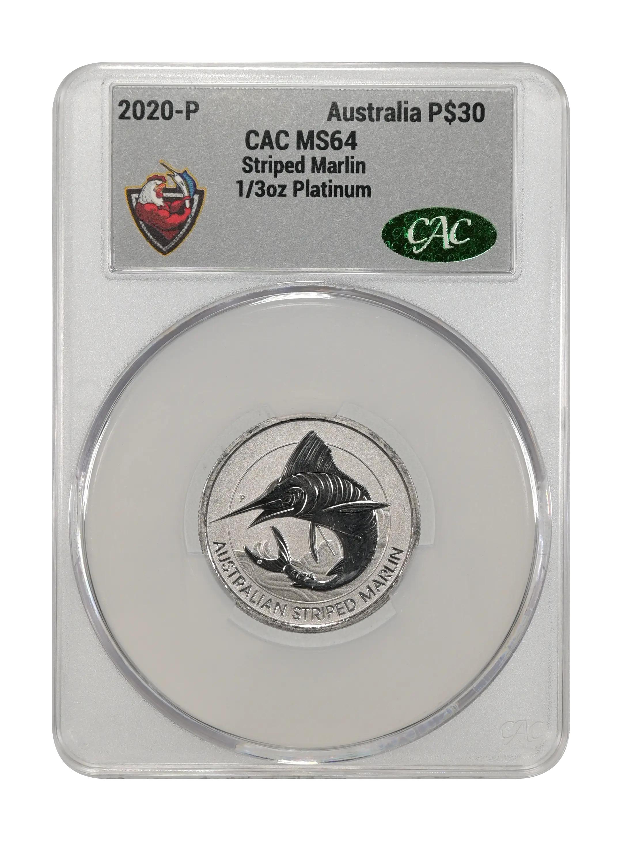 2020-P P$30 1/3oz Platinum, Striped Marlin MS thumbnail 3