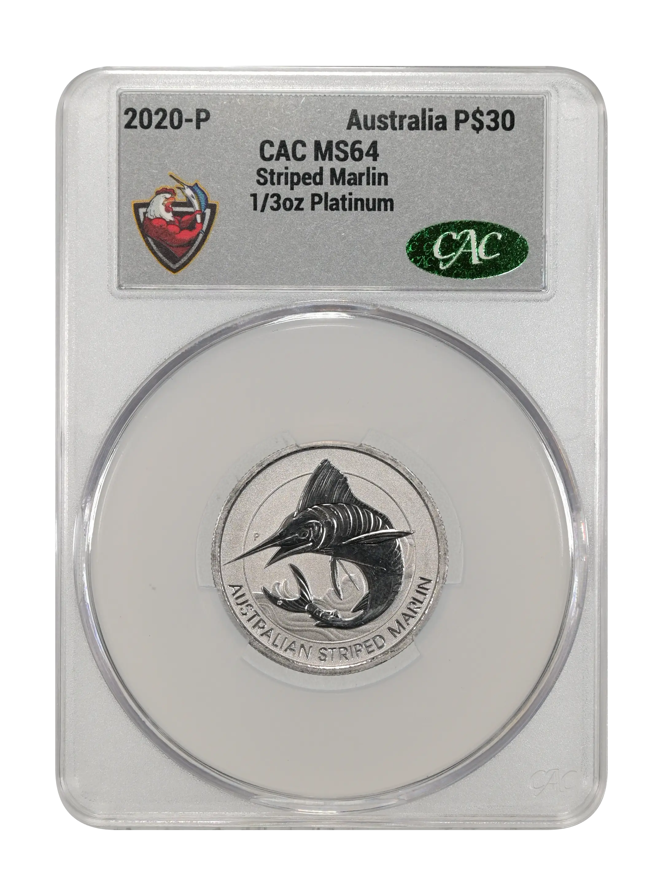 2020-P P$30 1/3oz Platinum, Striped Marlin MS thumbnail 4