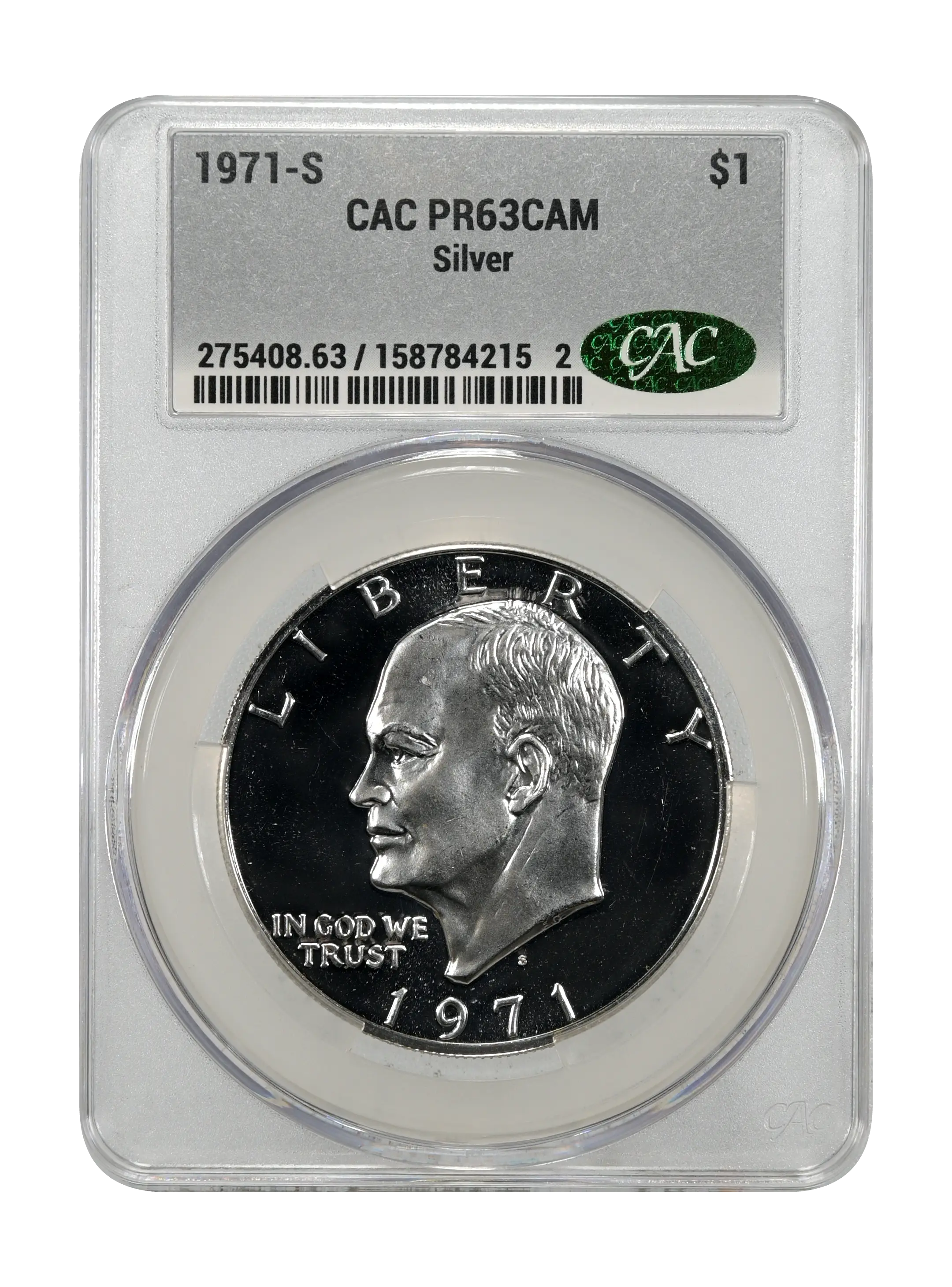 1971-S $1  Silver, Ty.1 Reverse, FS-901 PR CAM PR66 CAM thumbnail 24