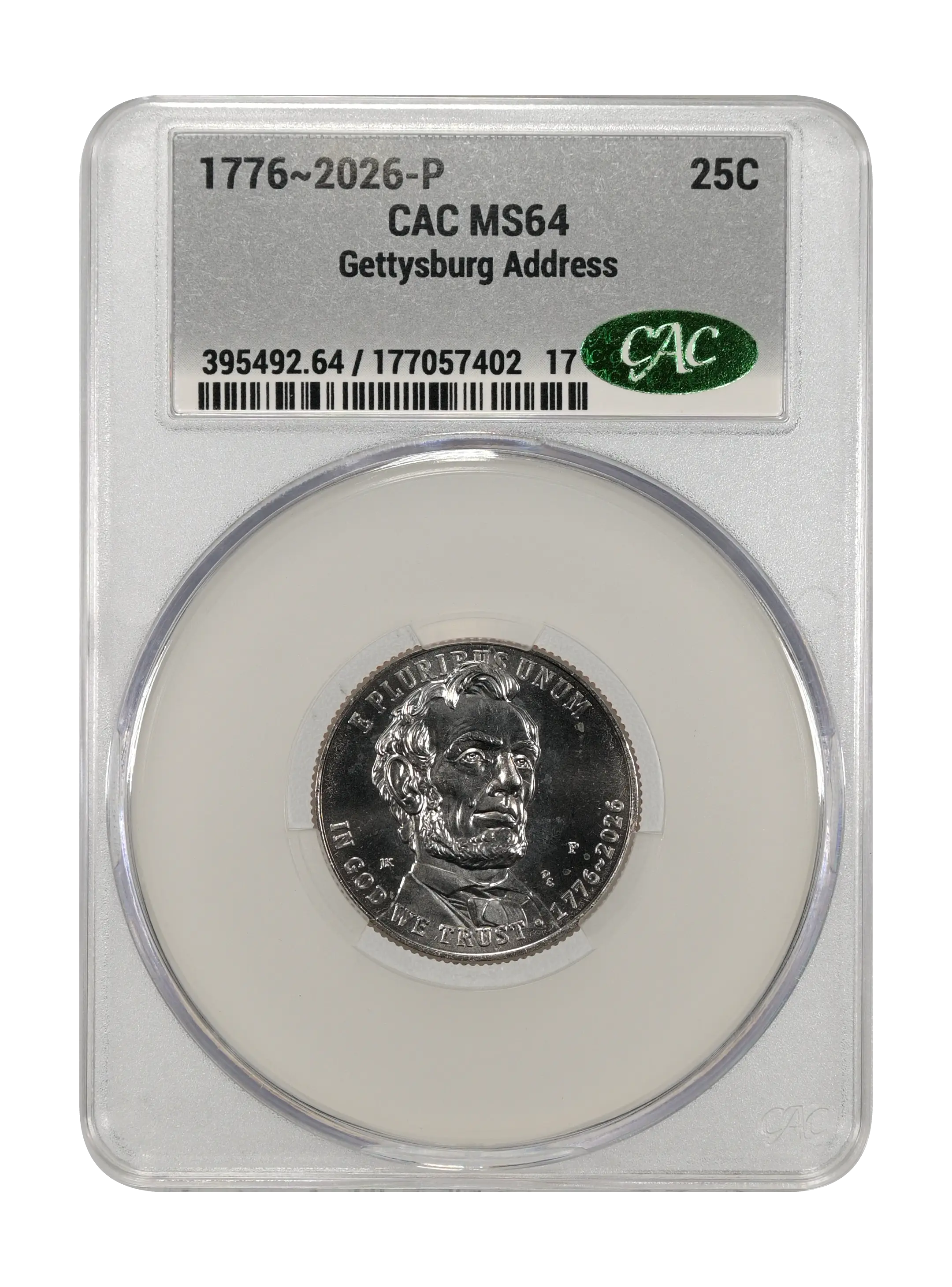 1776~2026-P 25c Gettysburg Address MS thumbnail 7