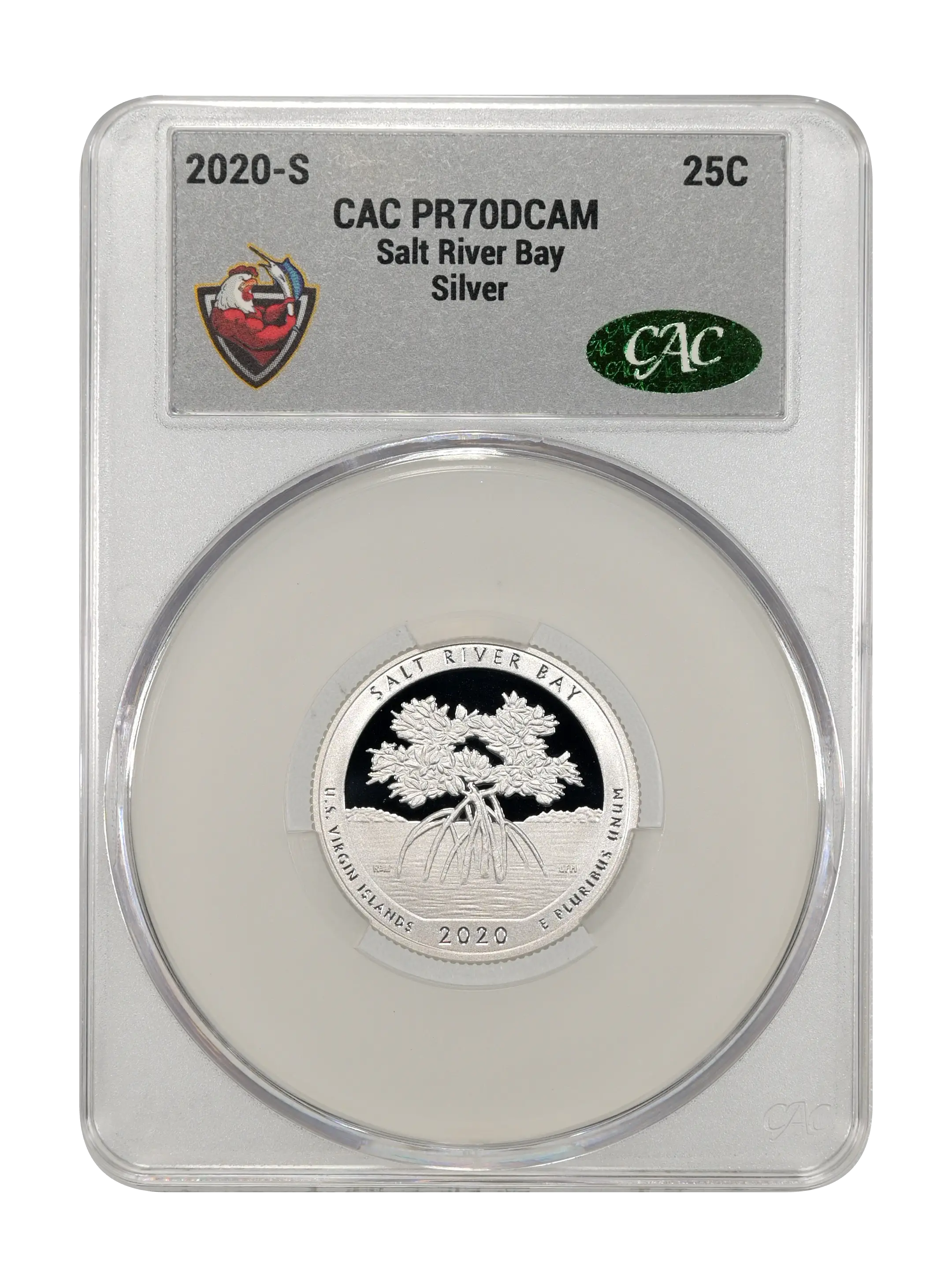 2020-S 25c Salt River Bay, Silver PR DCAM thumbnail 4