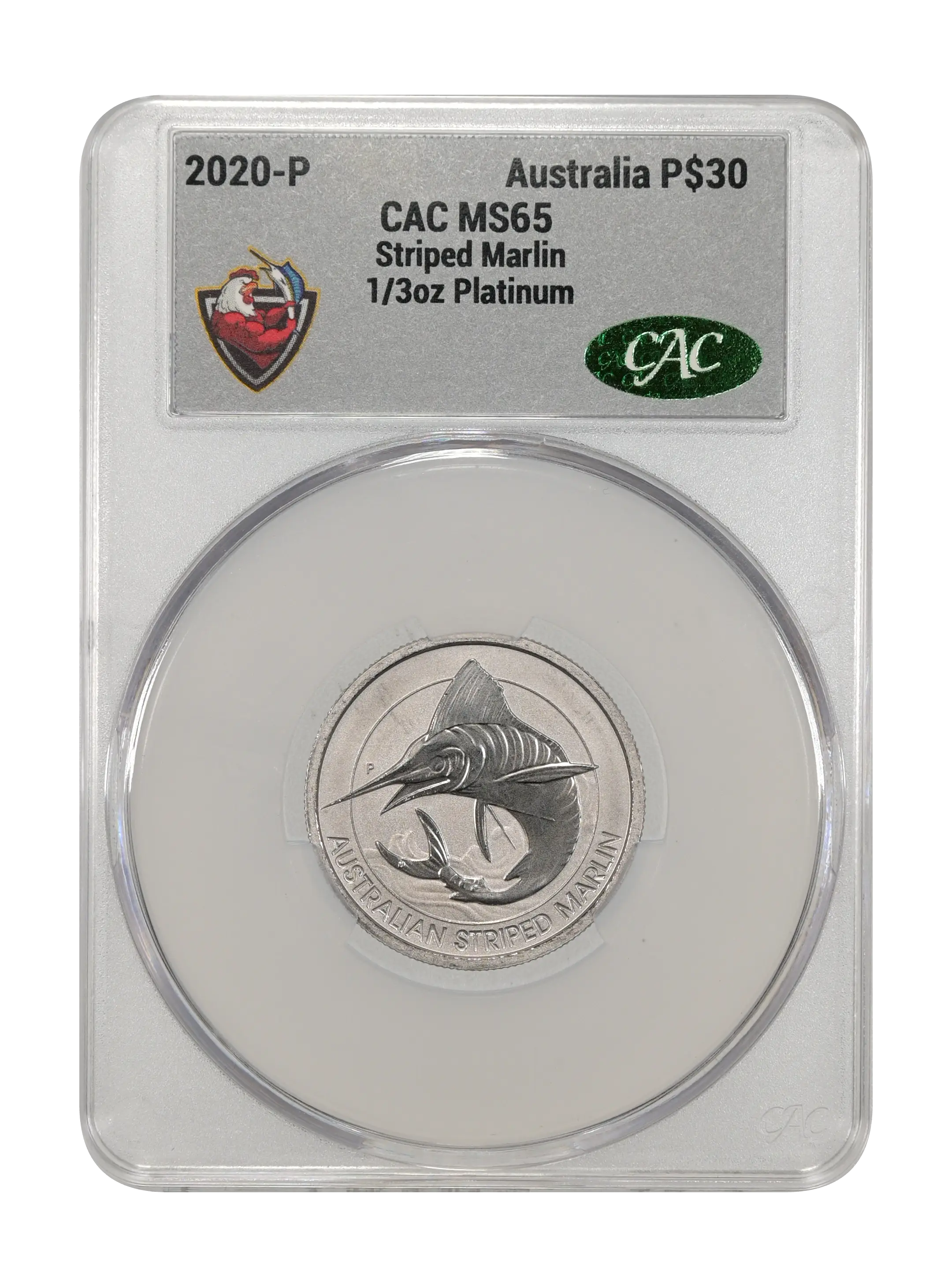 2020-P P$30 1/3oz Platinum, Striped Marlin MS thumbnail 6