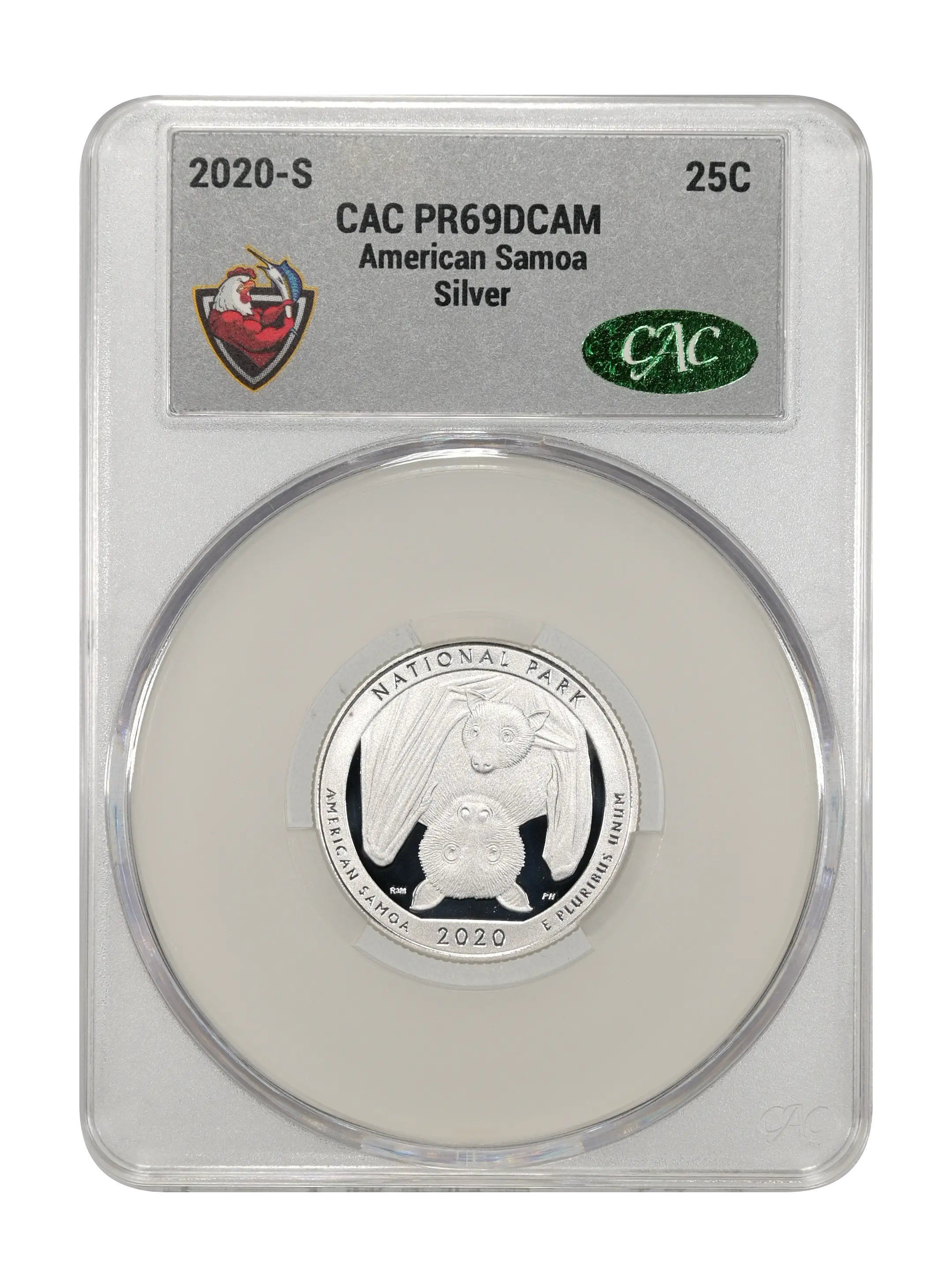 2020-S 25c American Samoa, Silver PR DCAM thumbnail 4