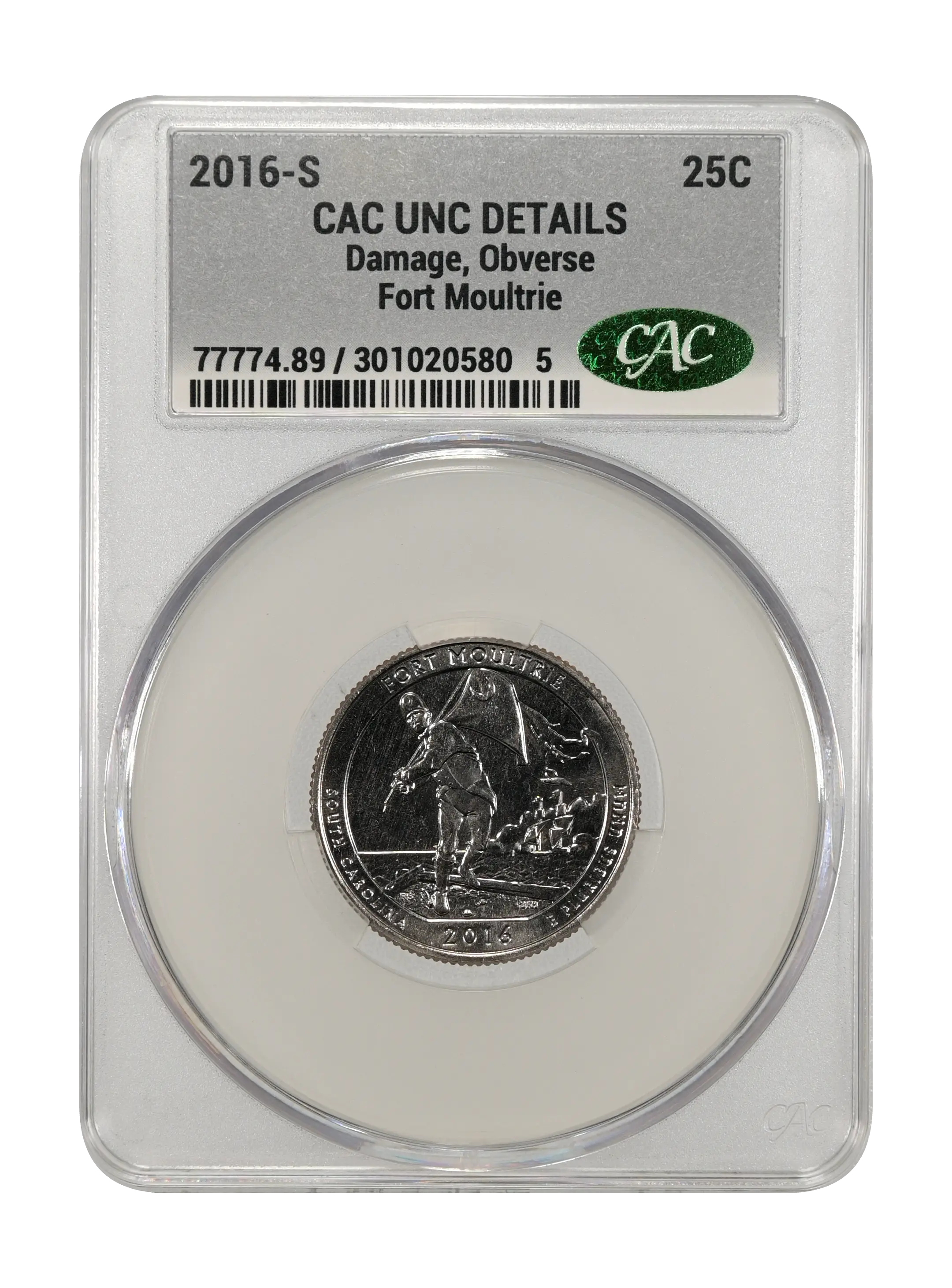 2016-S 25c Fort Moultrie MS thumbnail 3