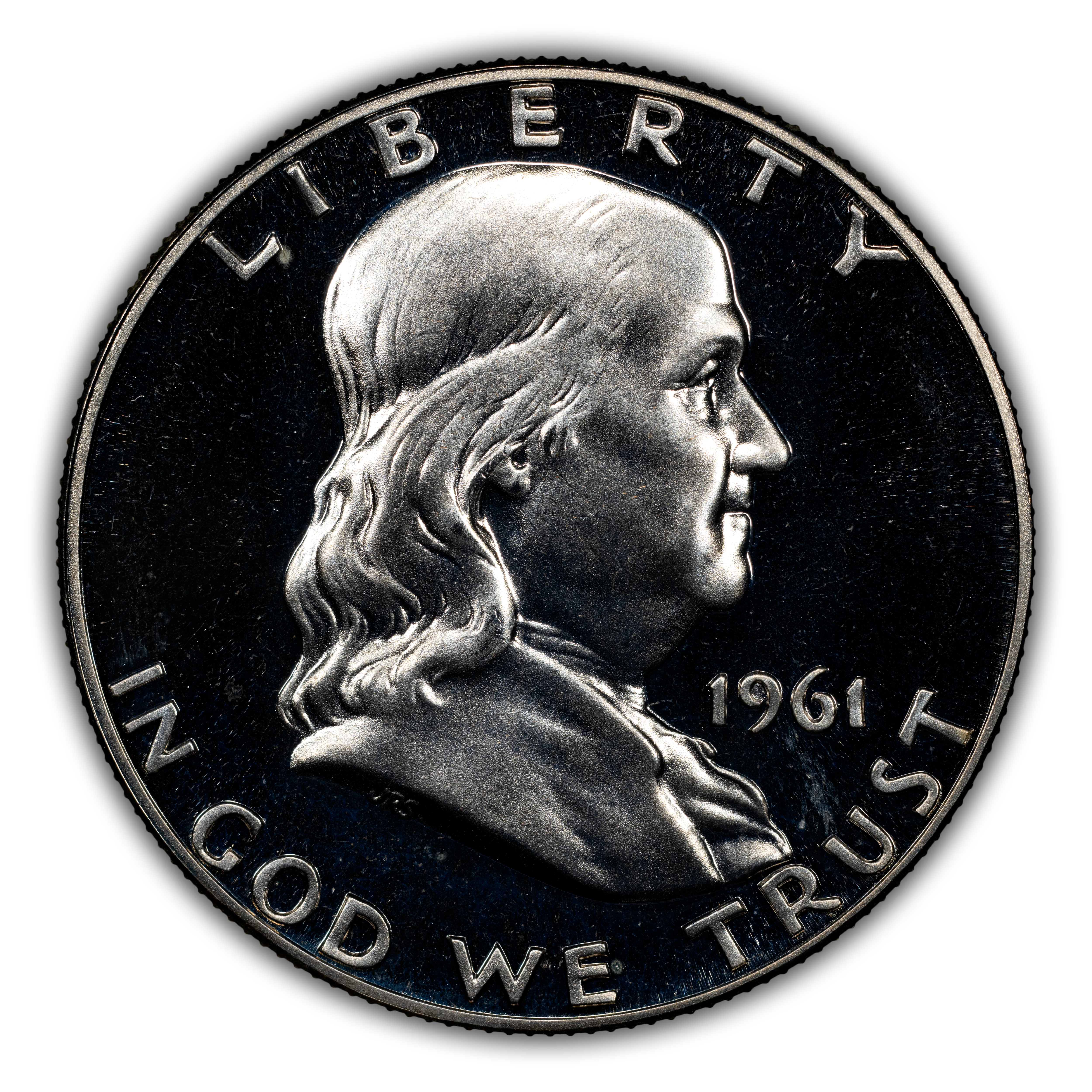 1961 50c Doubled Die Reverse, FS-801 PR thumbnail 3