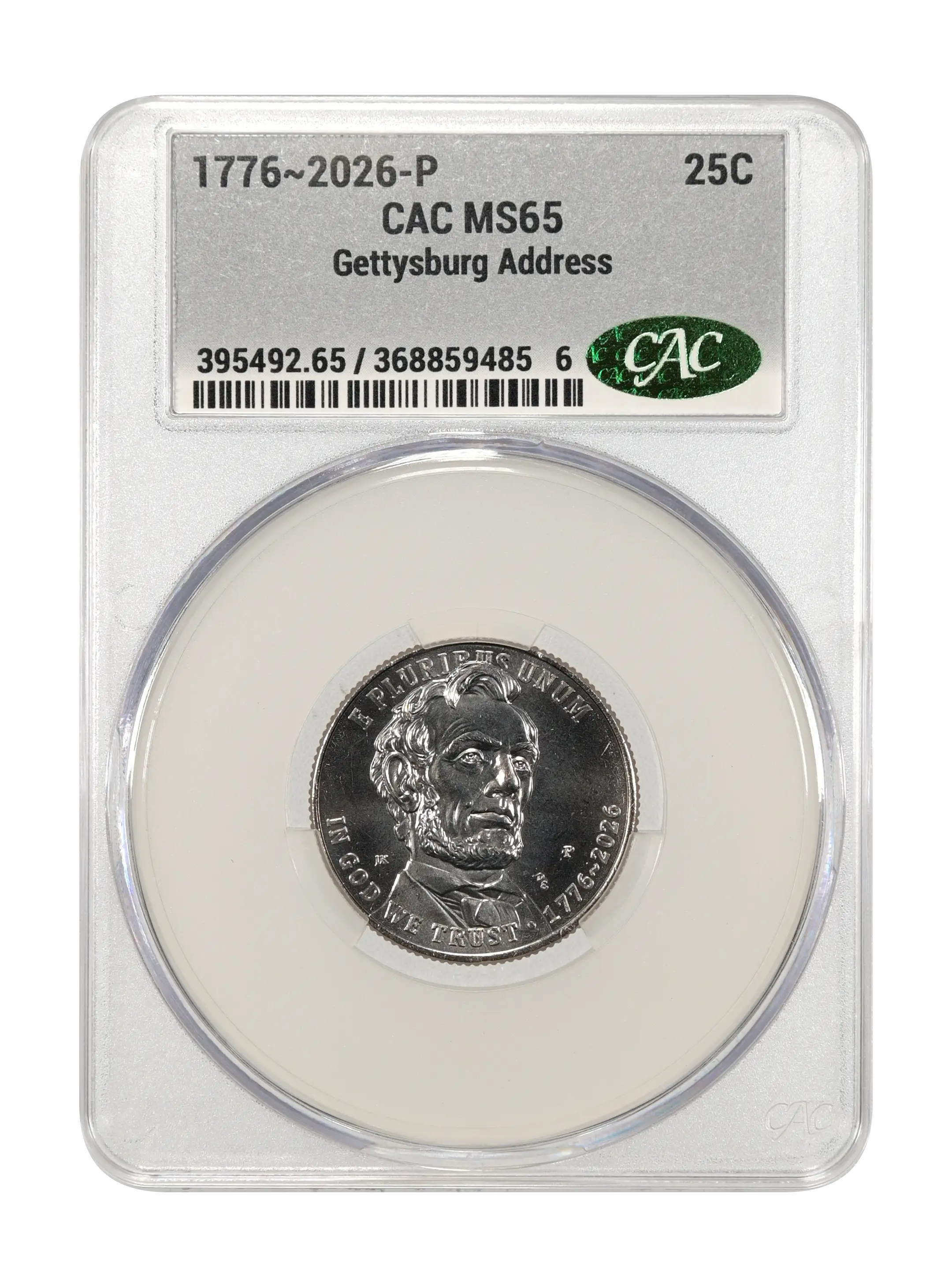 1776~2026-P 25c Gettysburg Address MS thumbnail 11