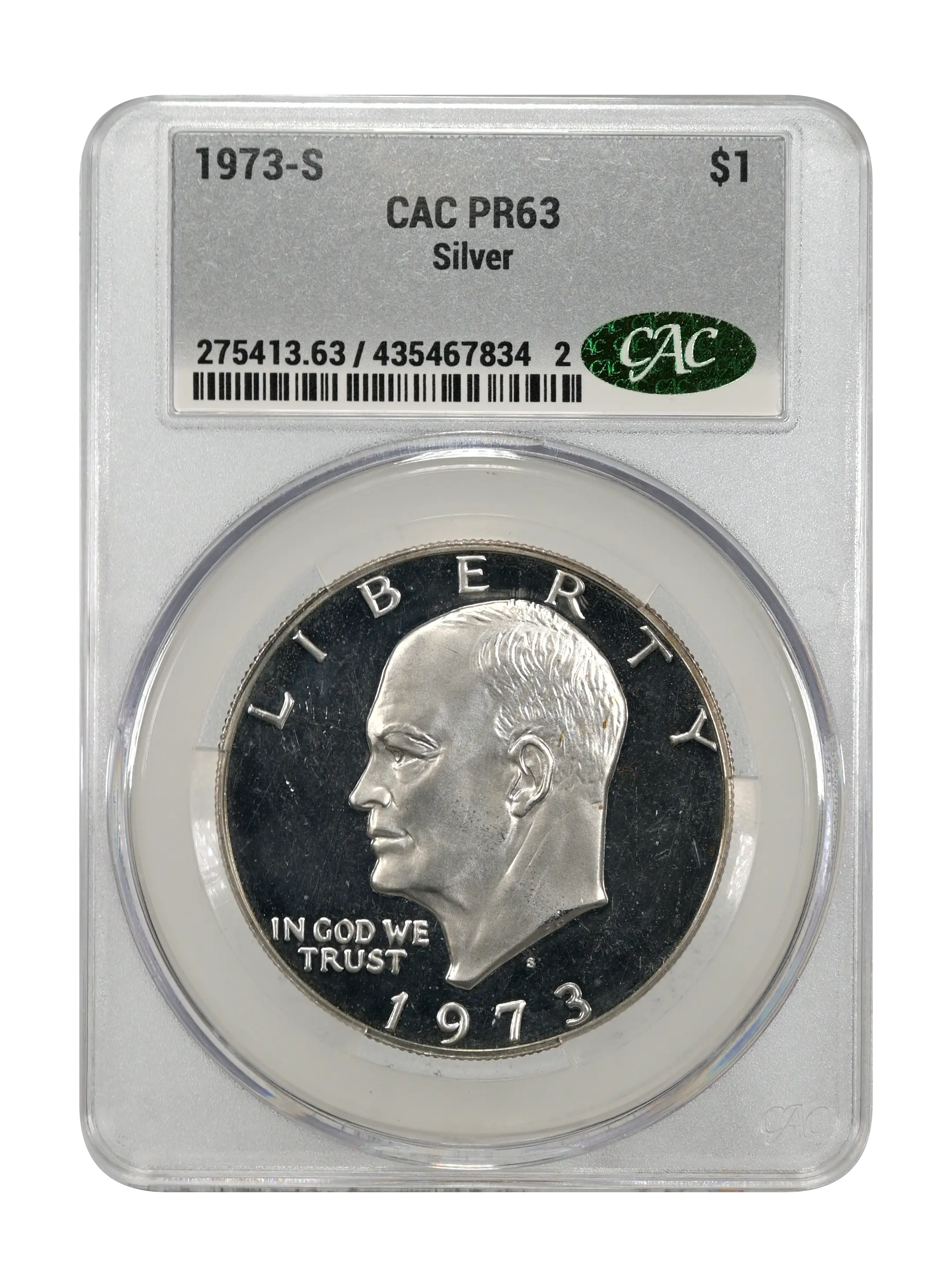 1973-S $1  Silver, DDO, FS-101 PR thumbnail 4