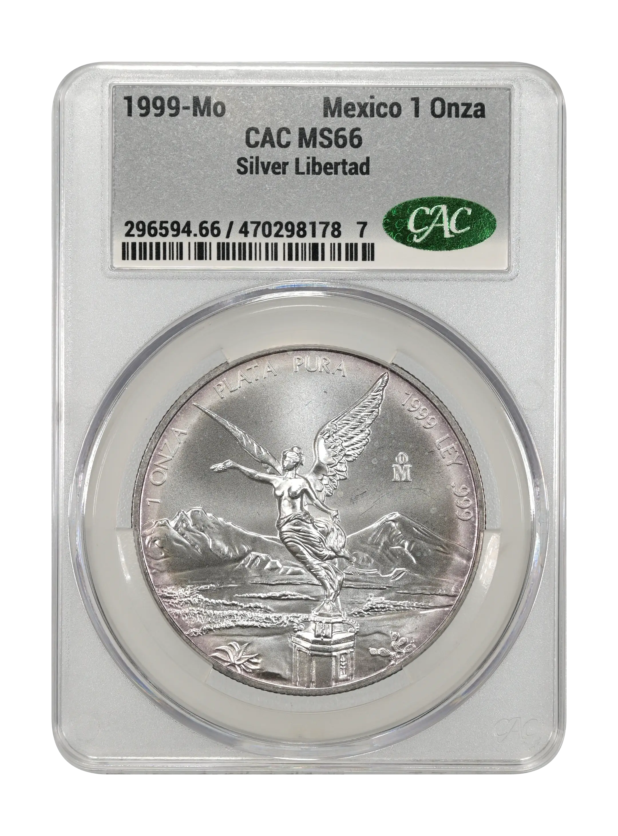 1999-Mo 1 Onza Libertad, Silver MS (KM-613) thumbnail 4