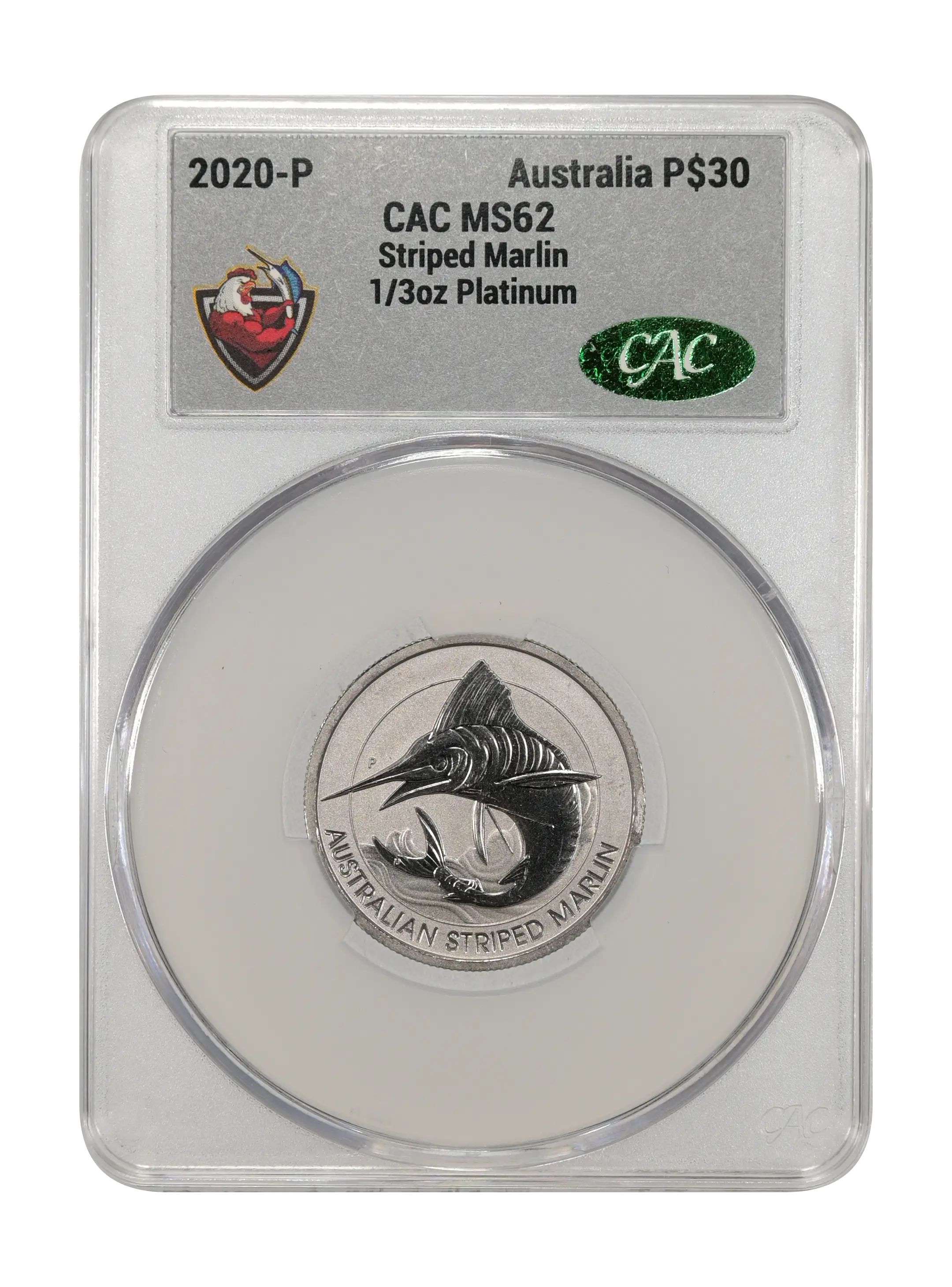2020-P P$30 1/3oz Platinum, Striped Marlin MS thumbnail 2