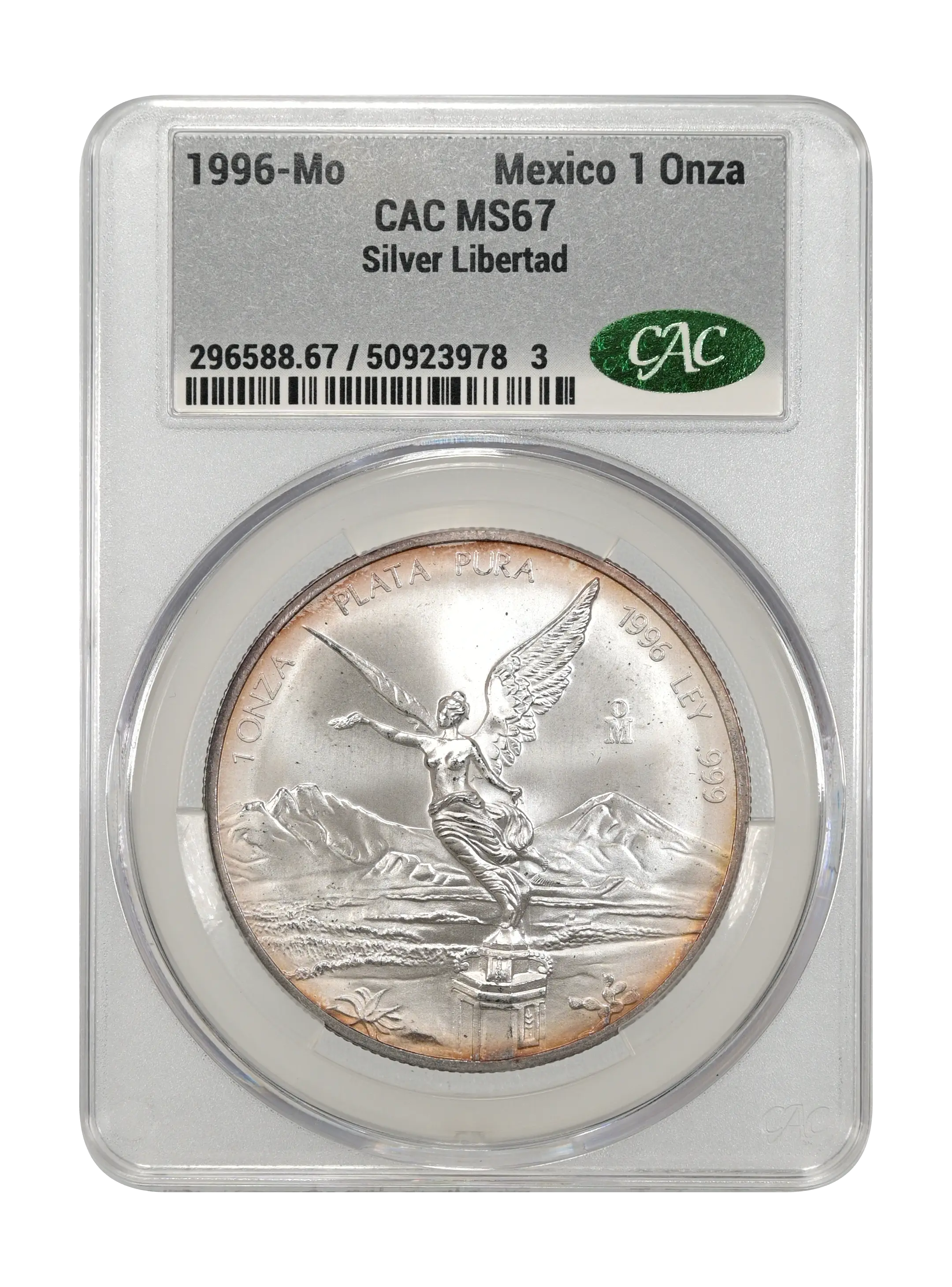 1996-Mo 1 Onza Libertad, Silver MS (KM-613) thumbnail 6