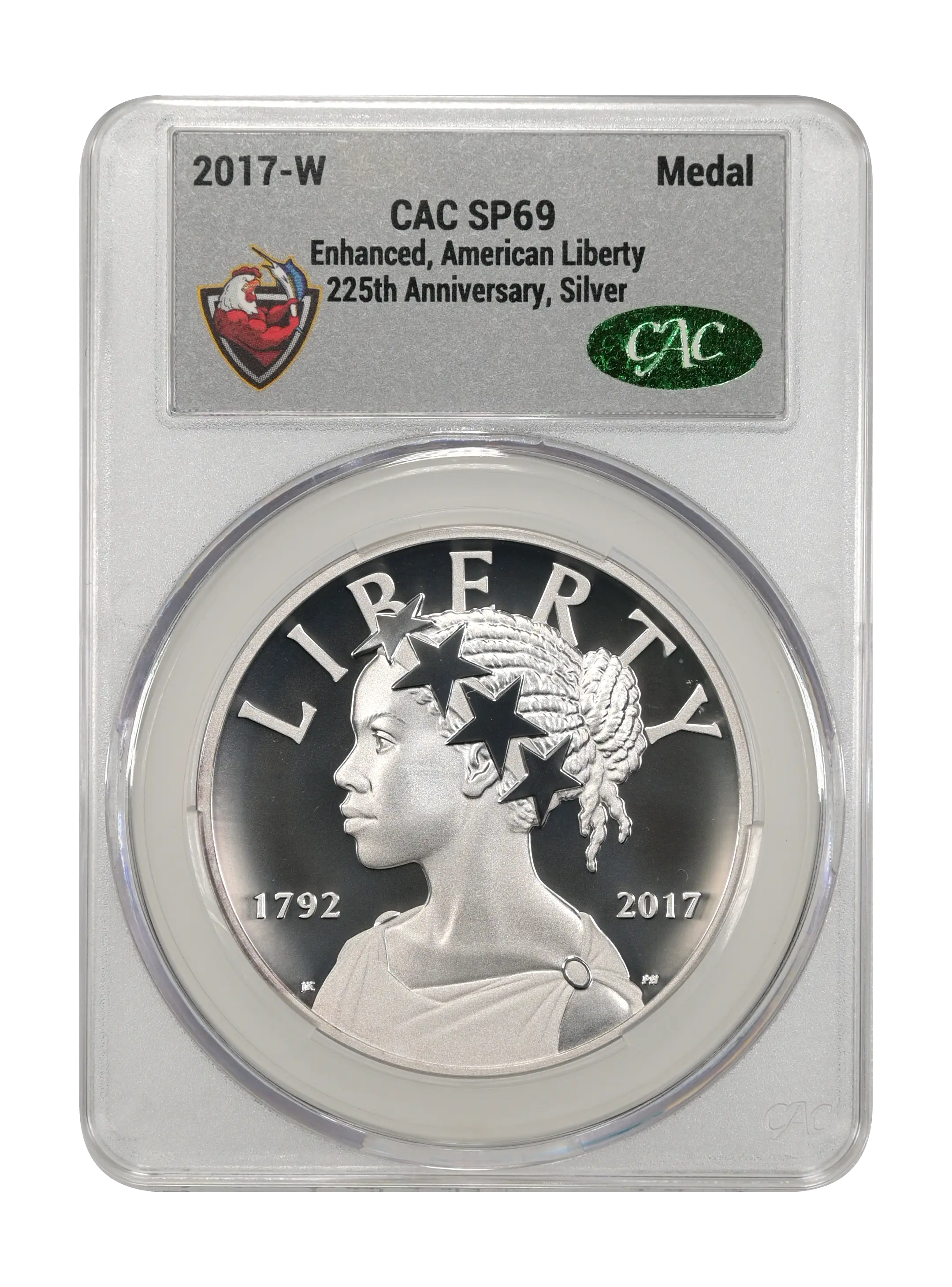 2017-W Medal 1oz Silver, American Liberty, 225th Anniversary SP thumbnail 6