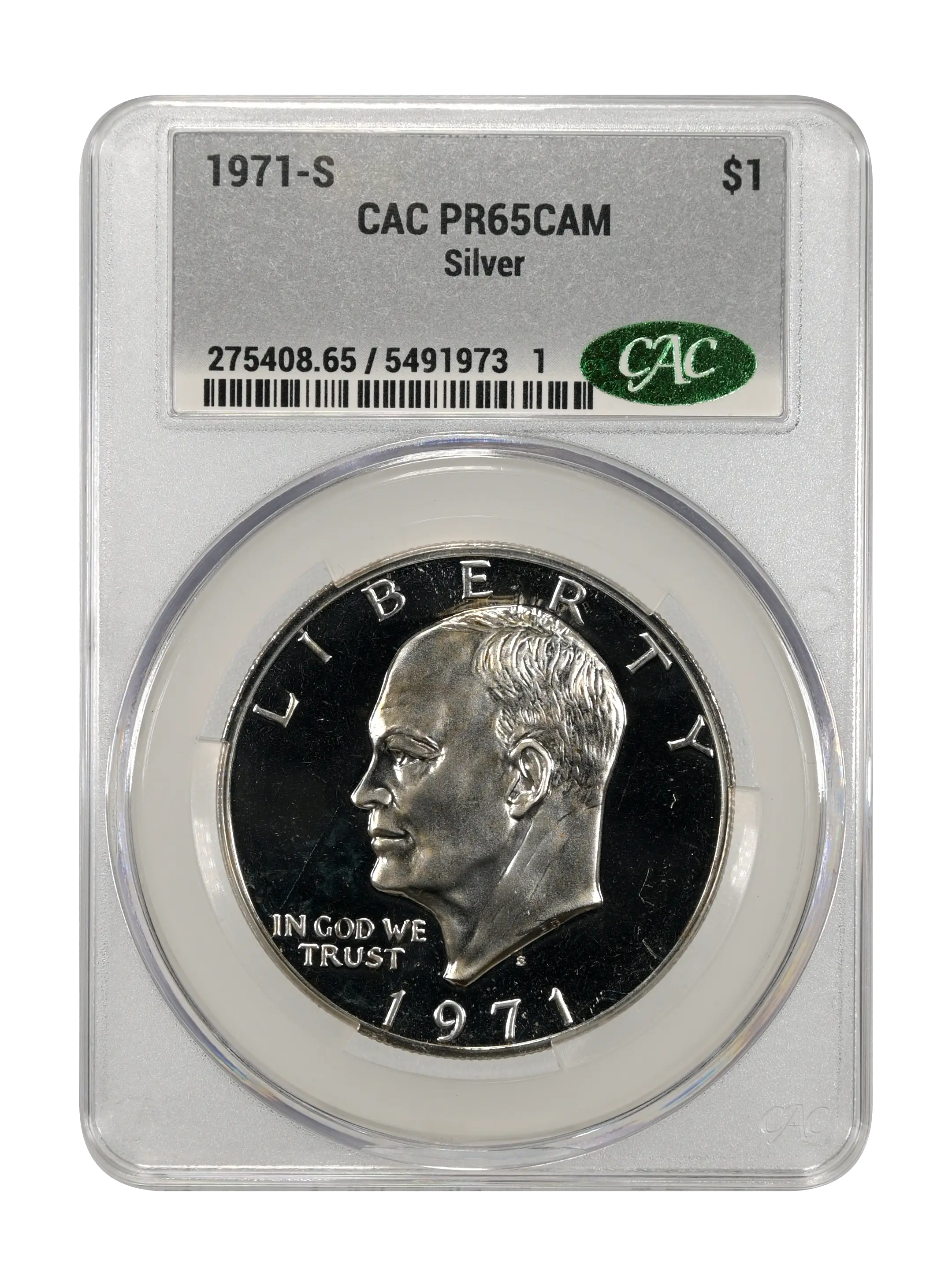 1971-S $1  Silver, Ty.1 Reverse, FS-901 PR CAM PR66 CAM thumbnail 22