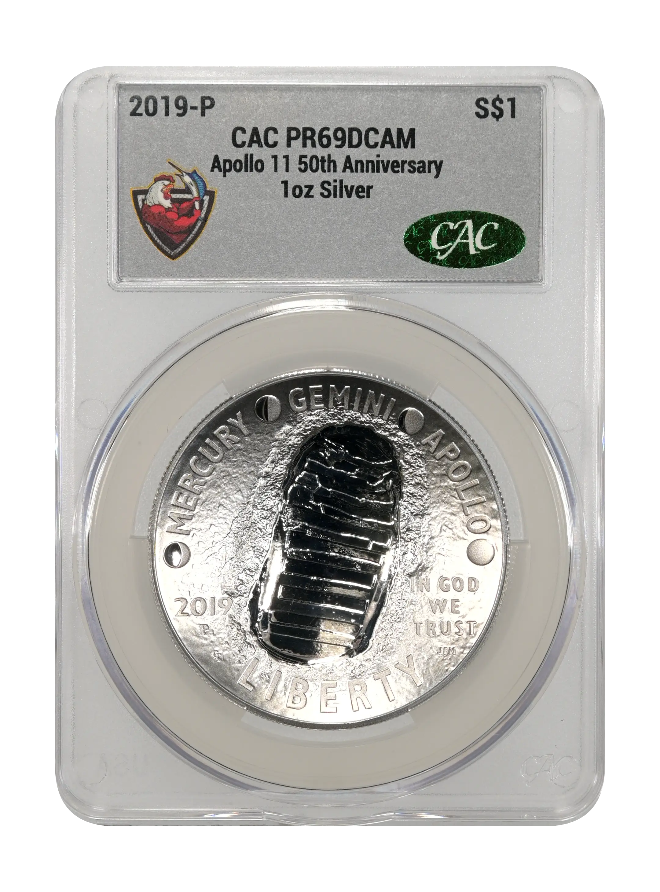 2019-P S$1 Apollo 11 50th Anniversary PR DCAM thumbnail 6