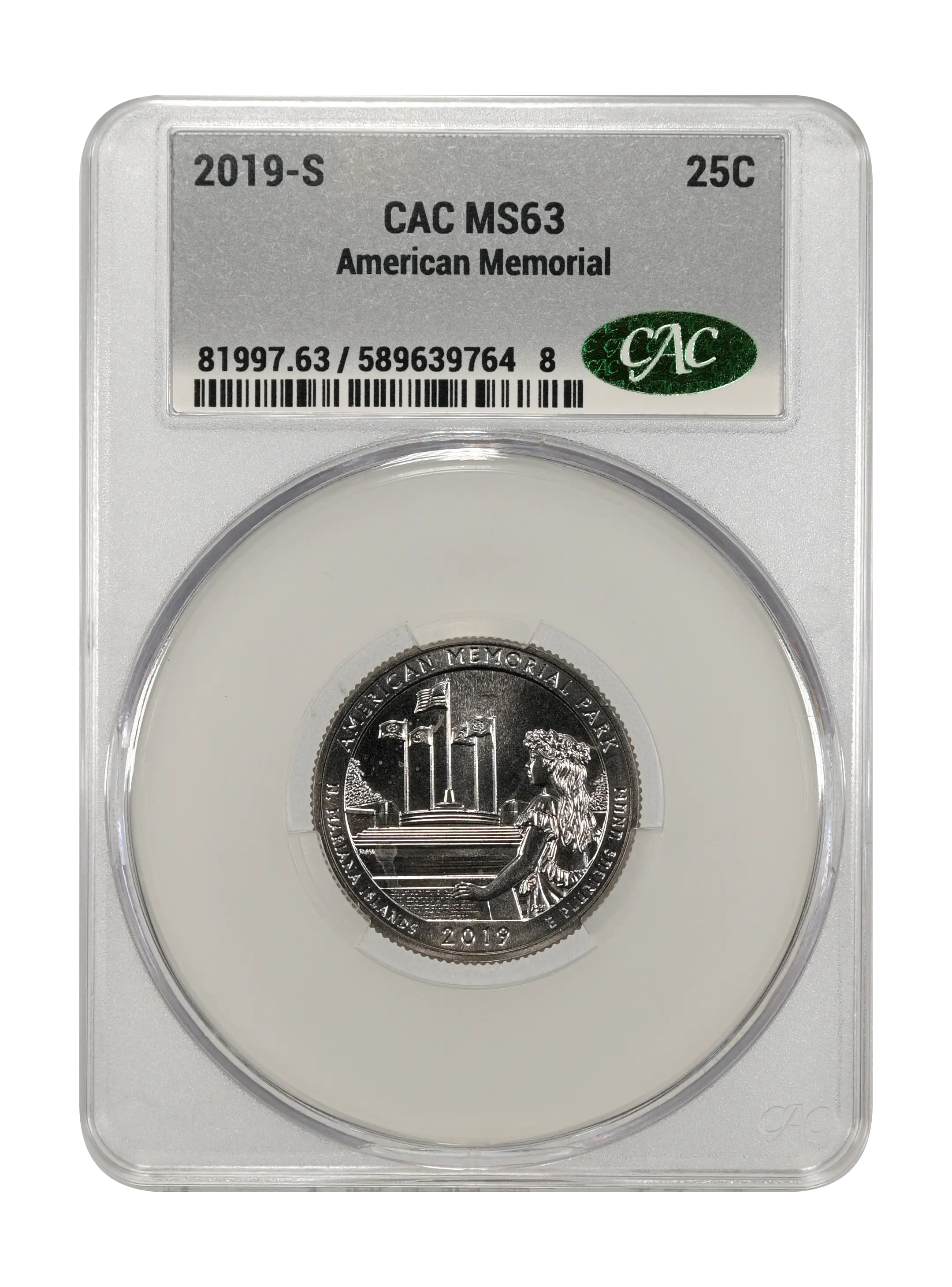 2019-S 25c American Memorial MS thumbnail 4
