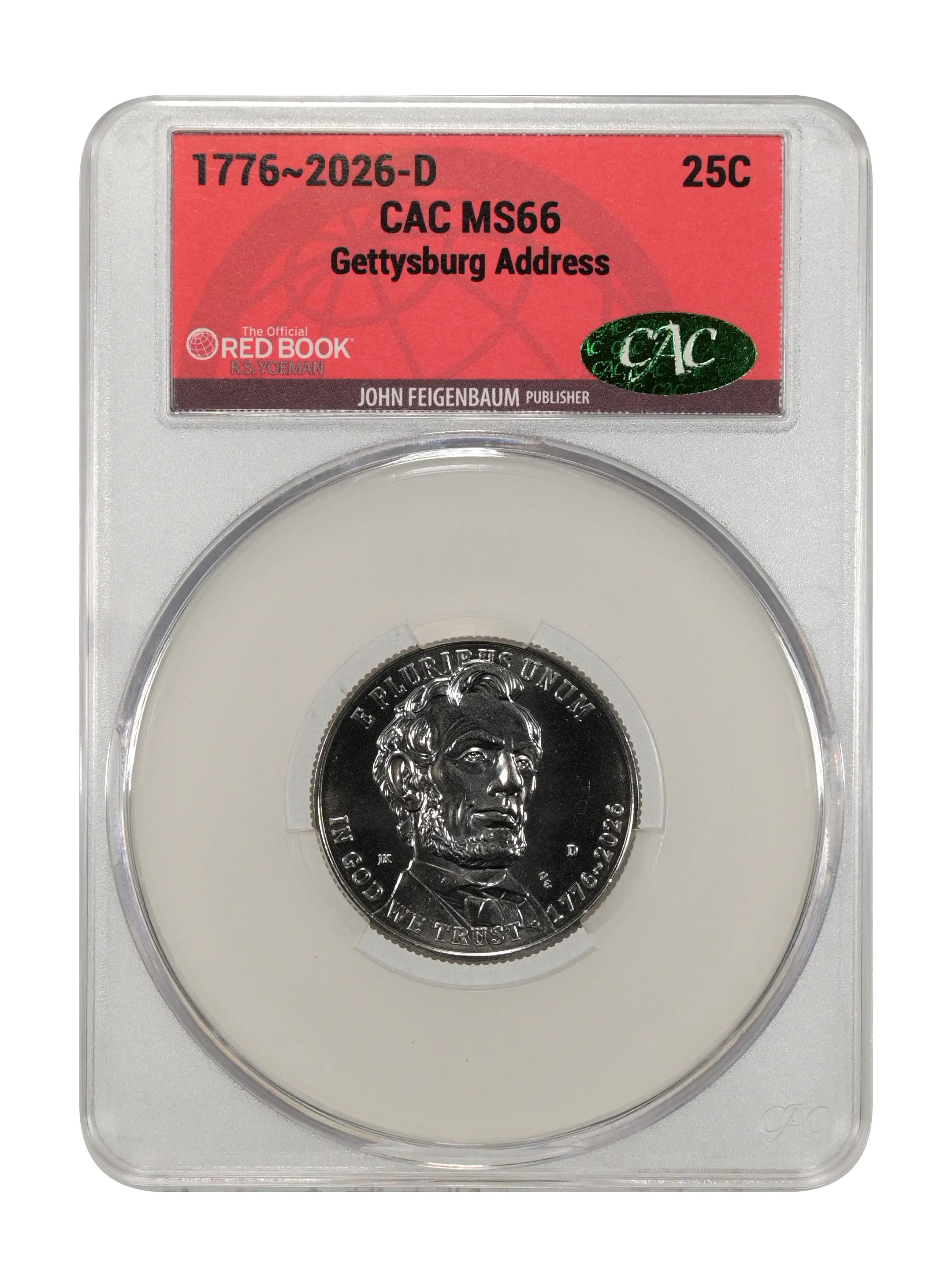 1776~2026-D 25c Gettysburg Address MS thumbnail 5