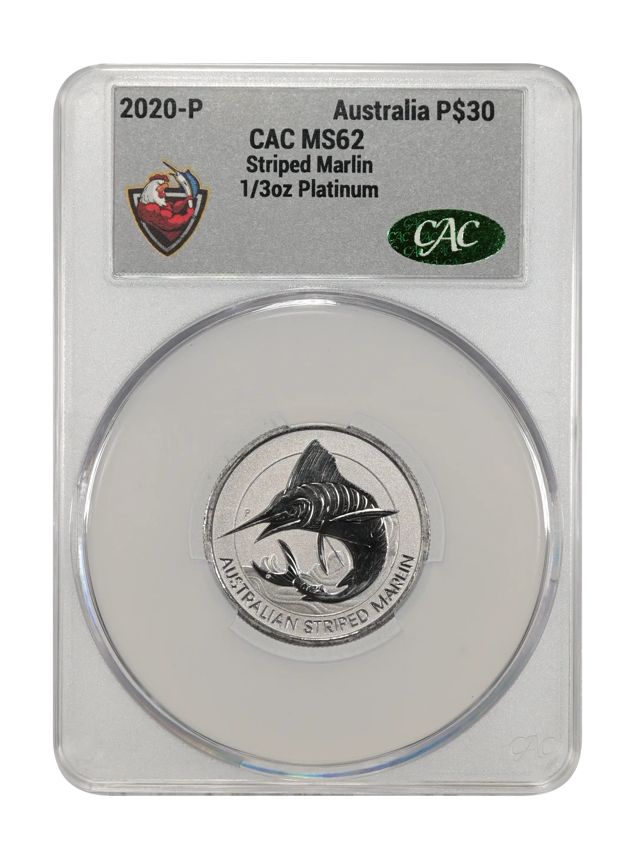 2020-P P$30 1/3oz Platinum, Striped Marlin MS thumbnail 9