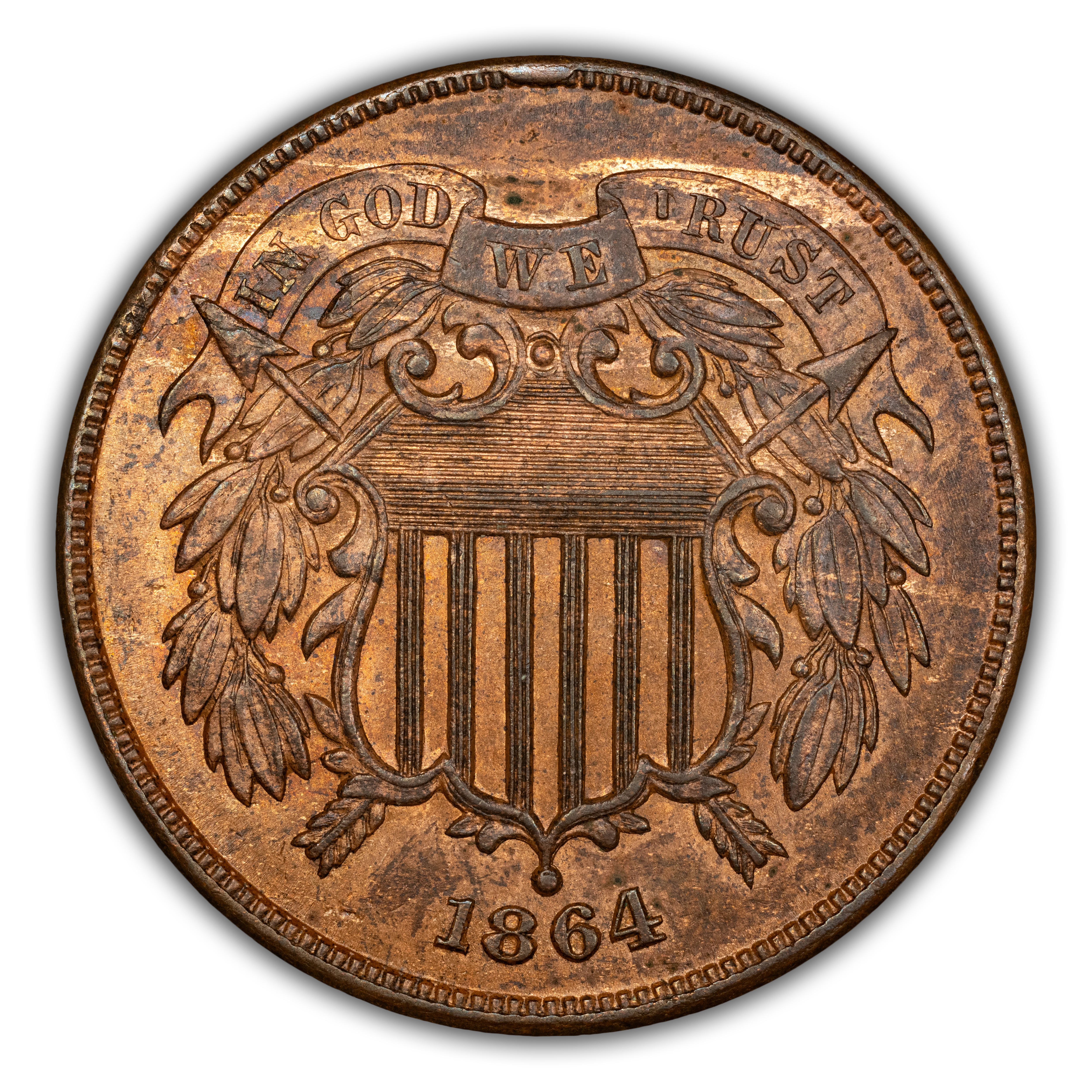 1864 2c Large Motto, RPD, FS-1304 MS BN thumbnail 4