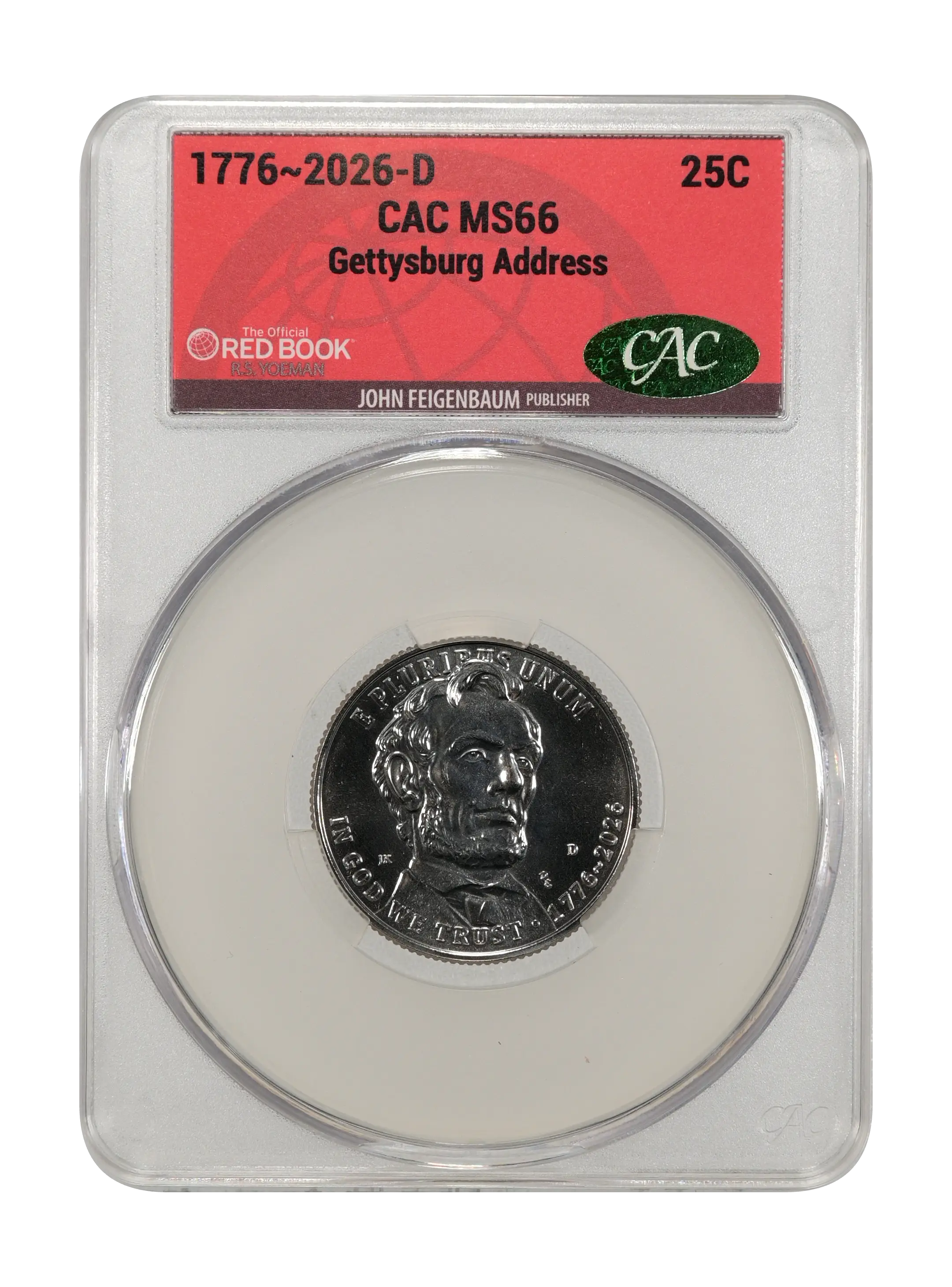 1776~2026-D 25c Gettysburg Address MS thumbnail 3