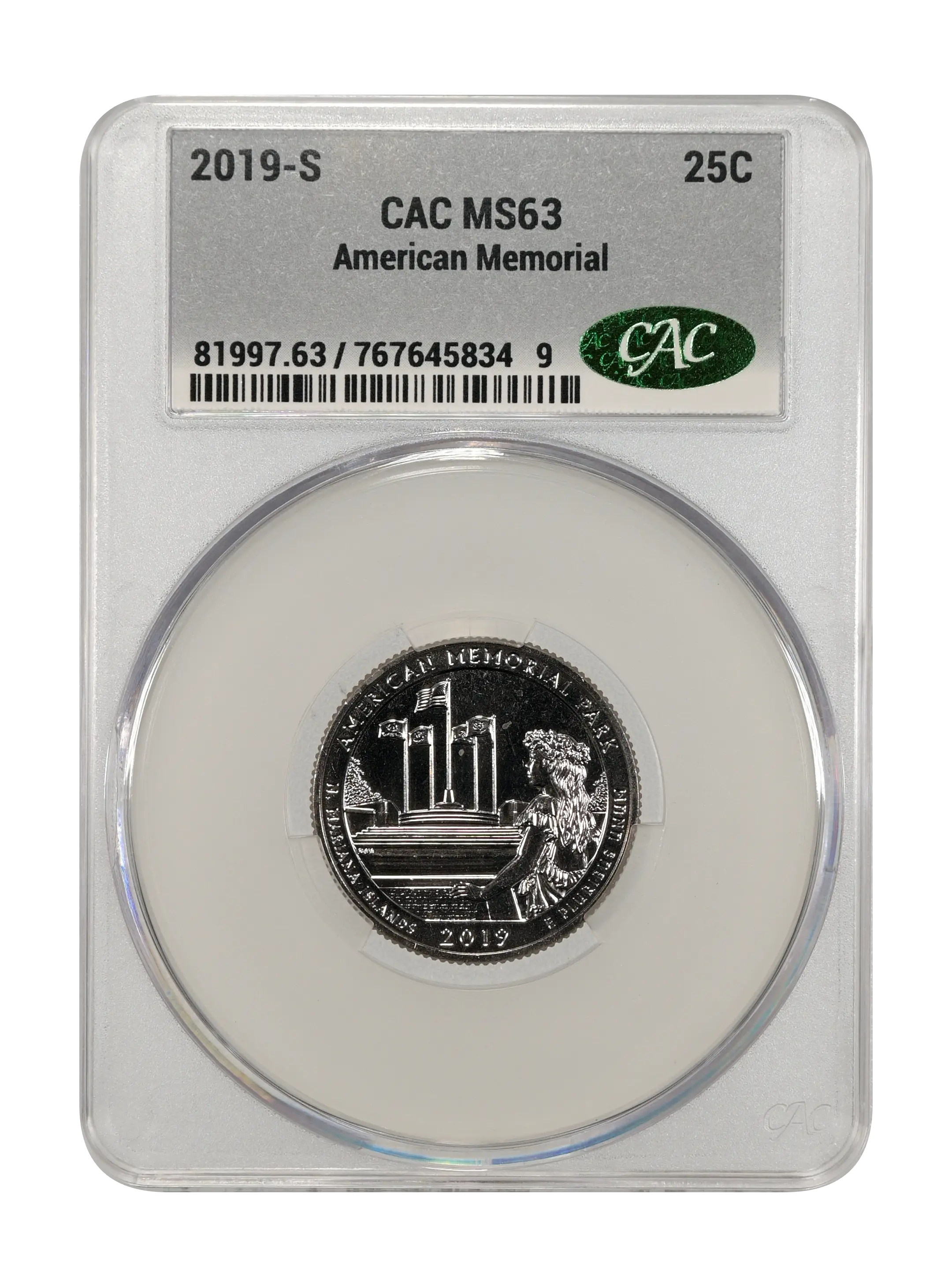 2019-S 25c American Memorial MS thumbnail 5