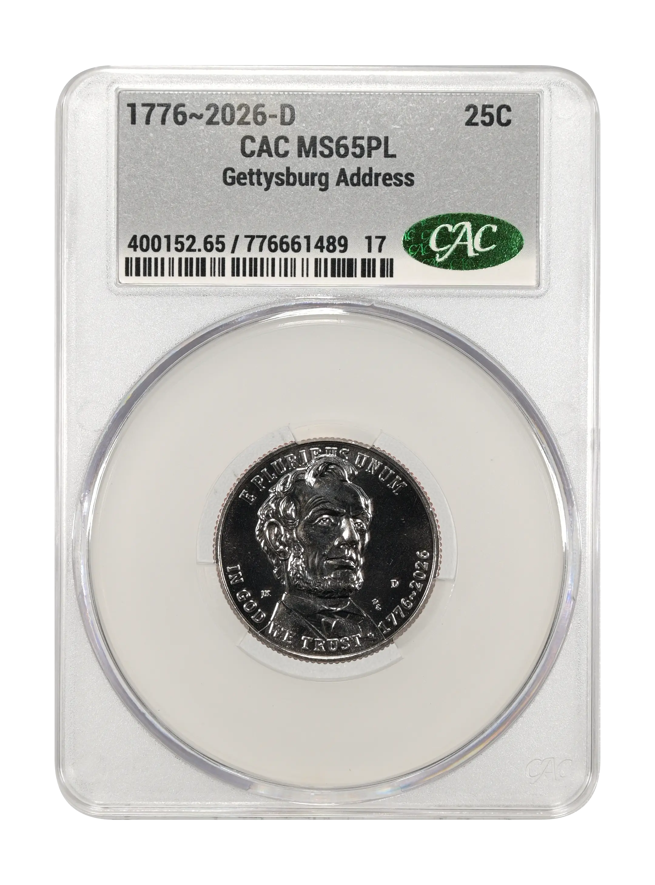1776~2026-D 25c Gettysburg Address MS PL thumbnail 5