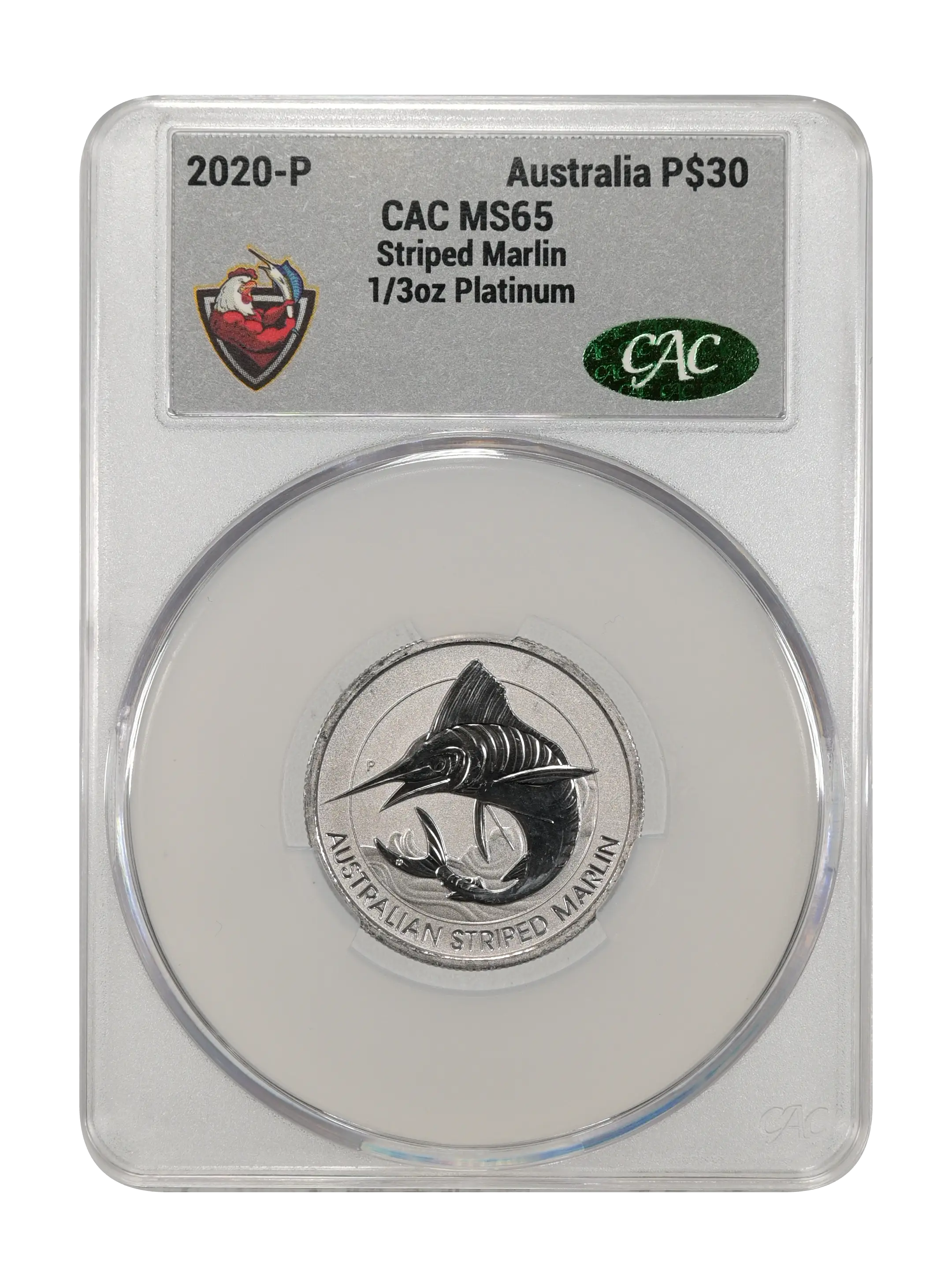 2020-P P$30 1/3oz Platinum, Striped Marlin MS thumbnail 10