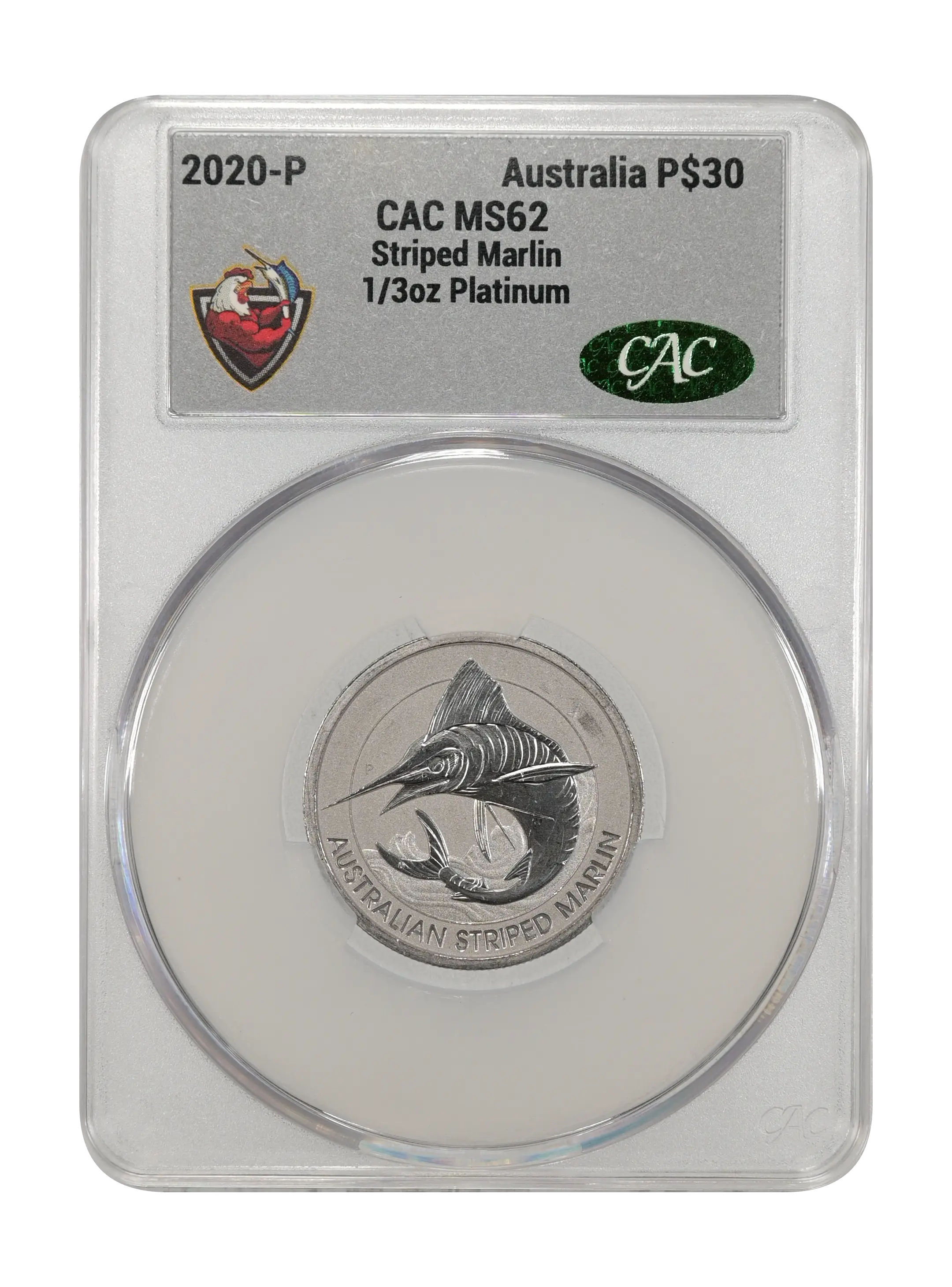 2020-P P$30 1/3oz Platinum, Striped Marlin MS thumbnail 11