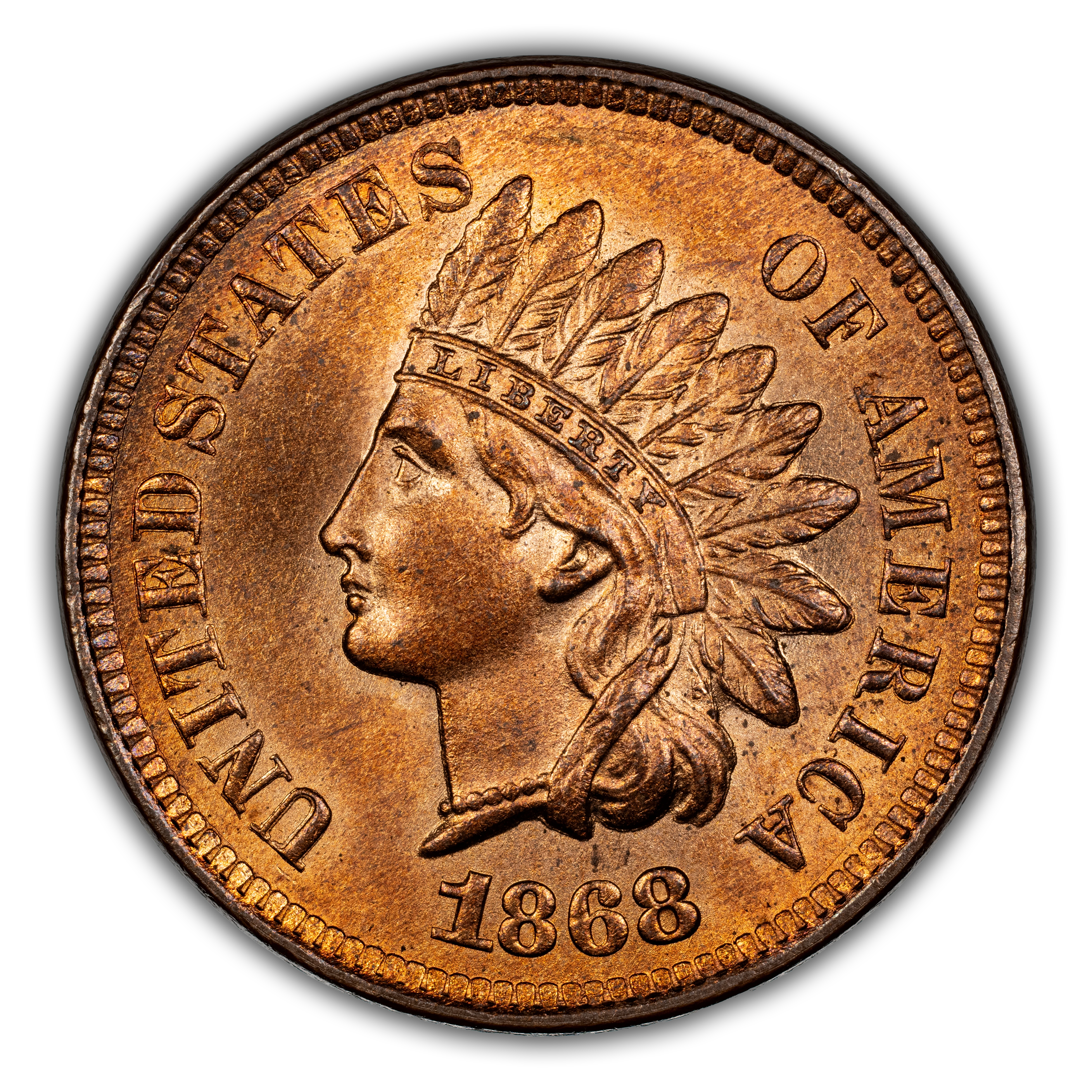 1868 1c Repunched Date, S-15 MS RD thumbnail 2