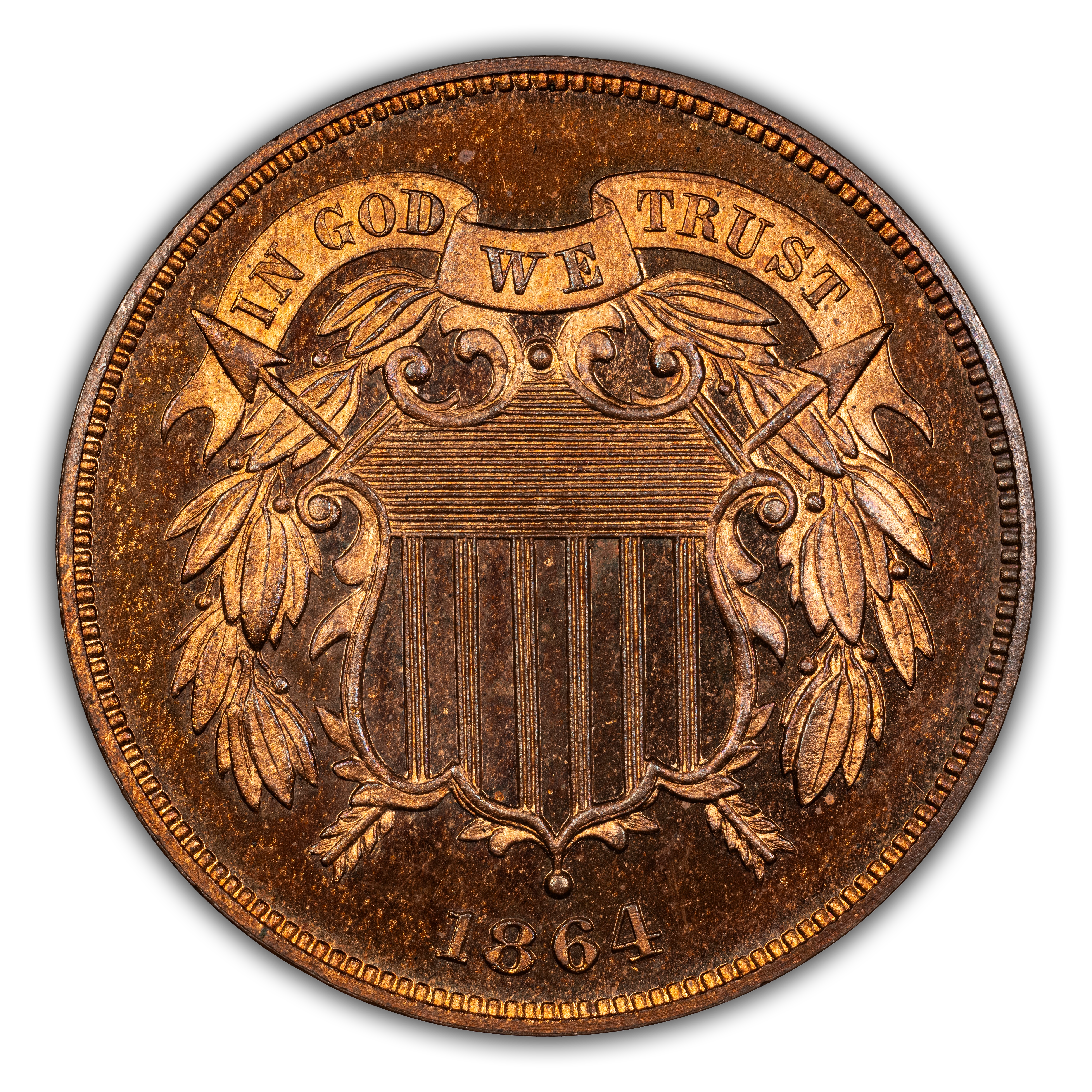 1864 2c Large Motto PR RB CAM thumbnail 2