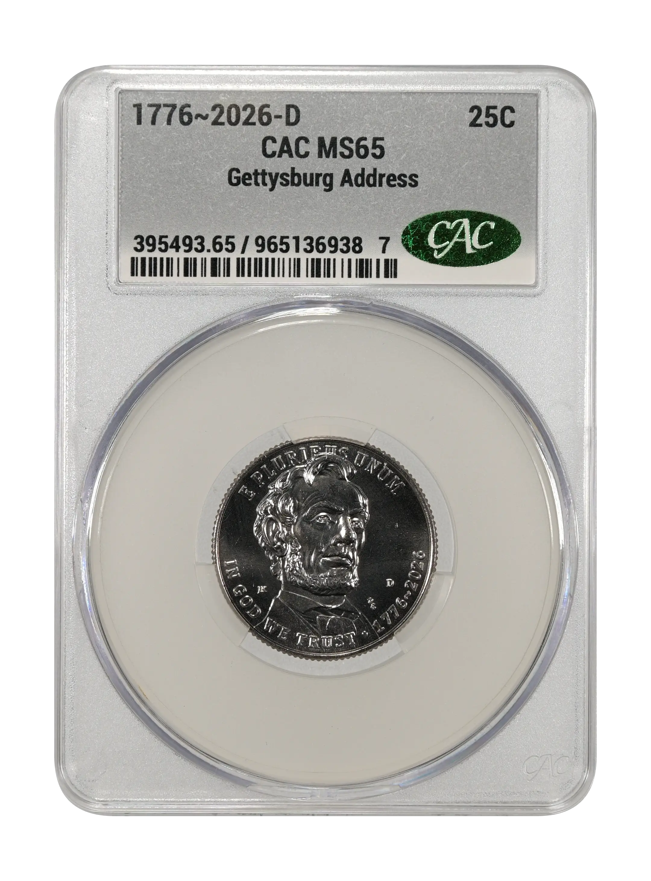 1776~2026-D 25c Gettysburg Address MS thumbnail 7