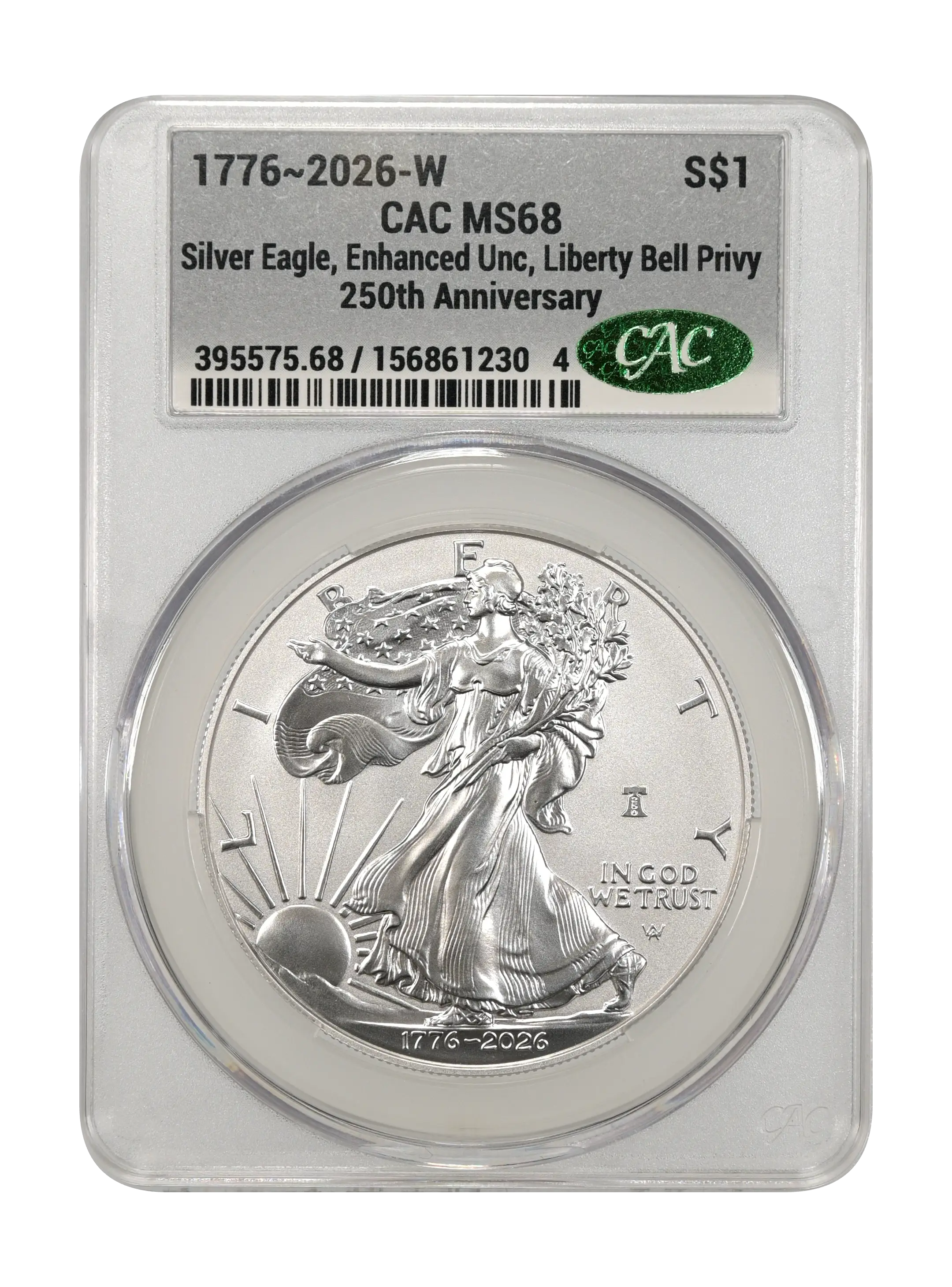 1776~2026-W $1  Silver Eagle, Enhanced Unc, Liberty Bell Privy, 250th Anniversary MS thumbnail 20