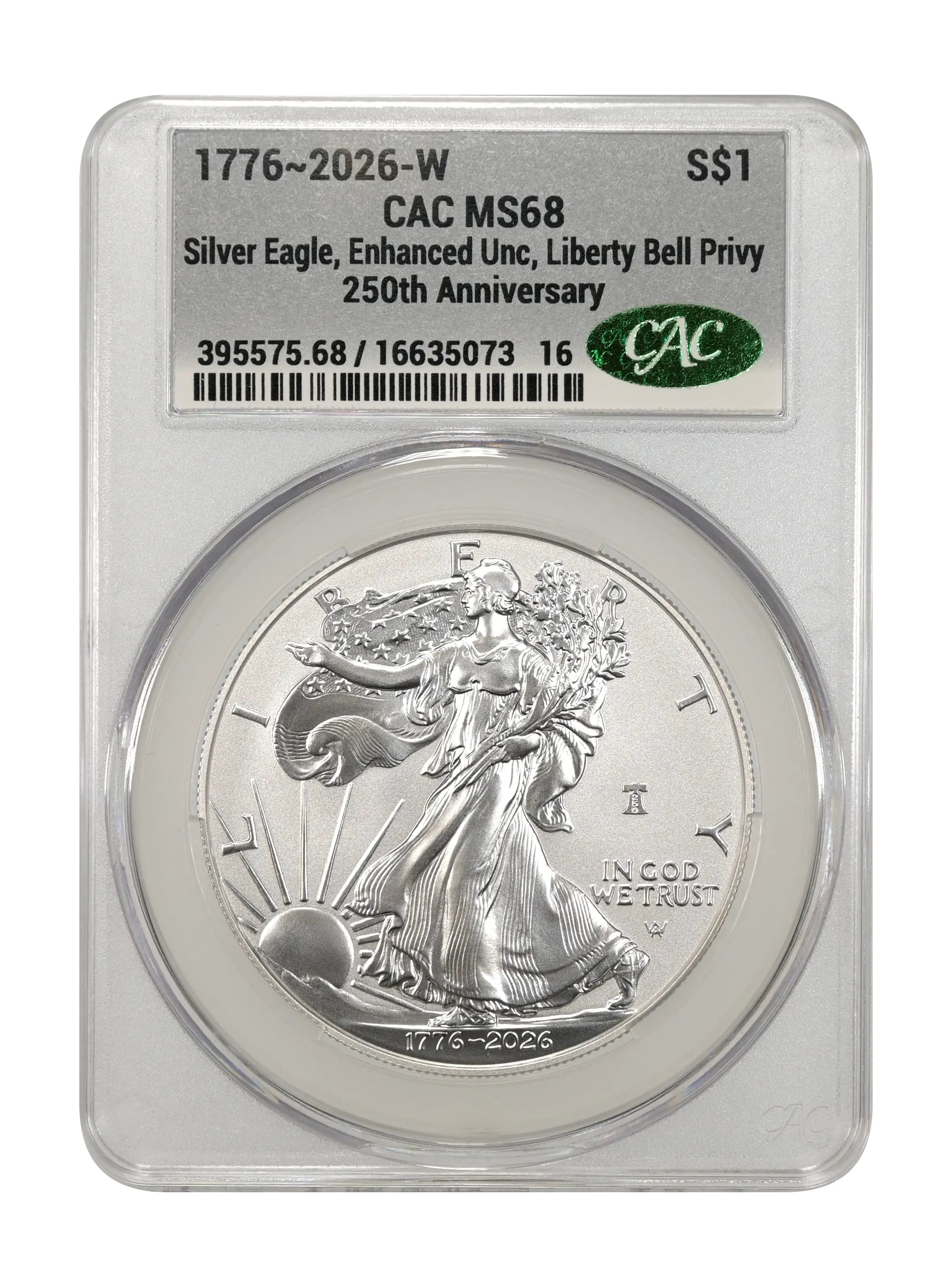 1776~2026-W $1  Silver Eagle, Enhanced Unc, Liberty Bell Privy, 250th Anniversary MS thumbnail 15
