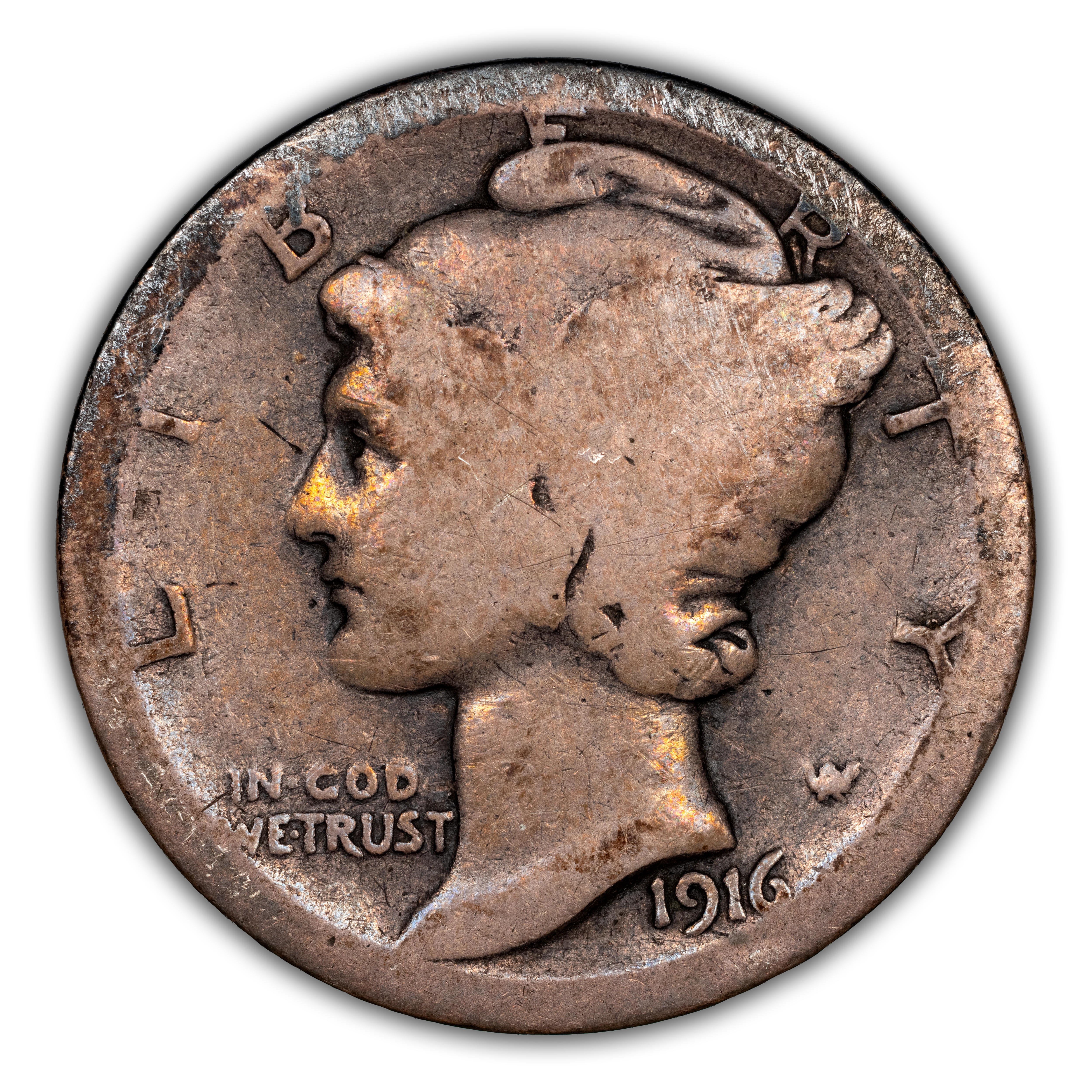 1916-D 10c MS thumbnail 3