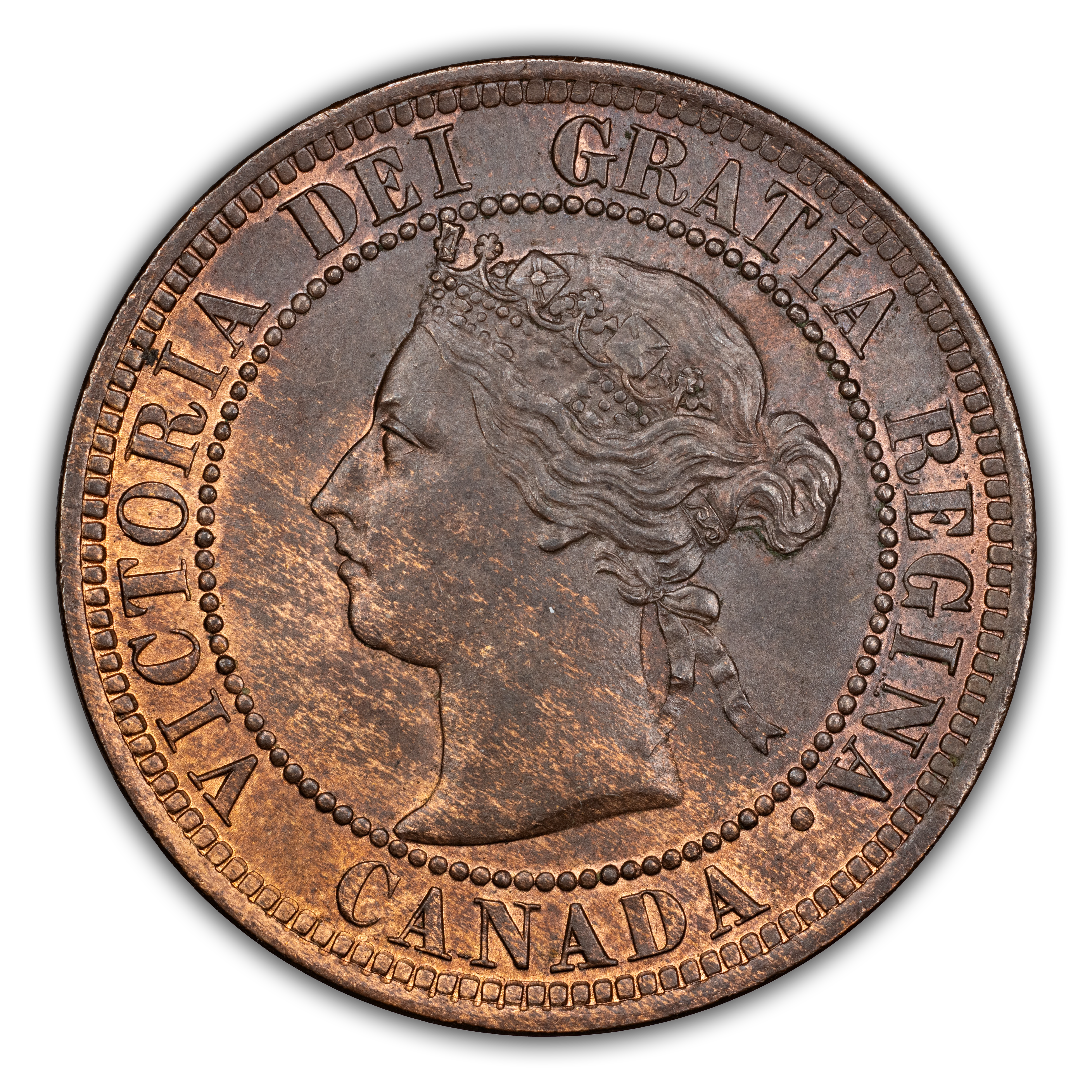 1891 1c Large Date, Large Leaves, Obverse 3a MS RB thumbnail 2