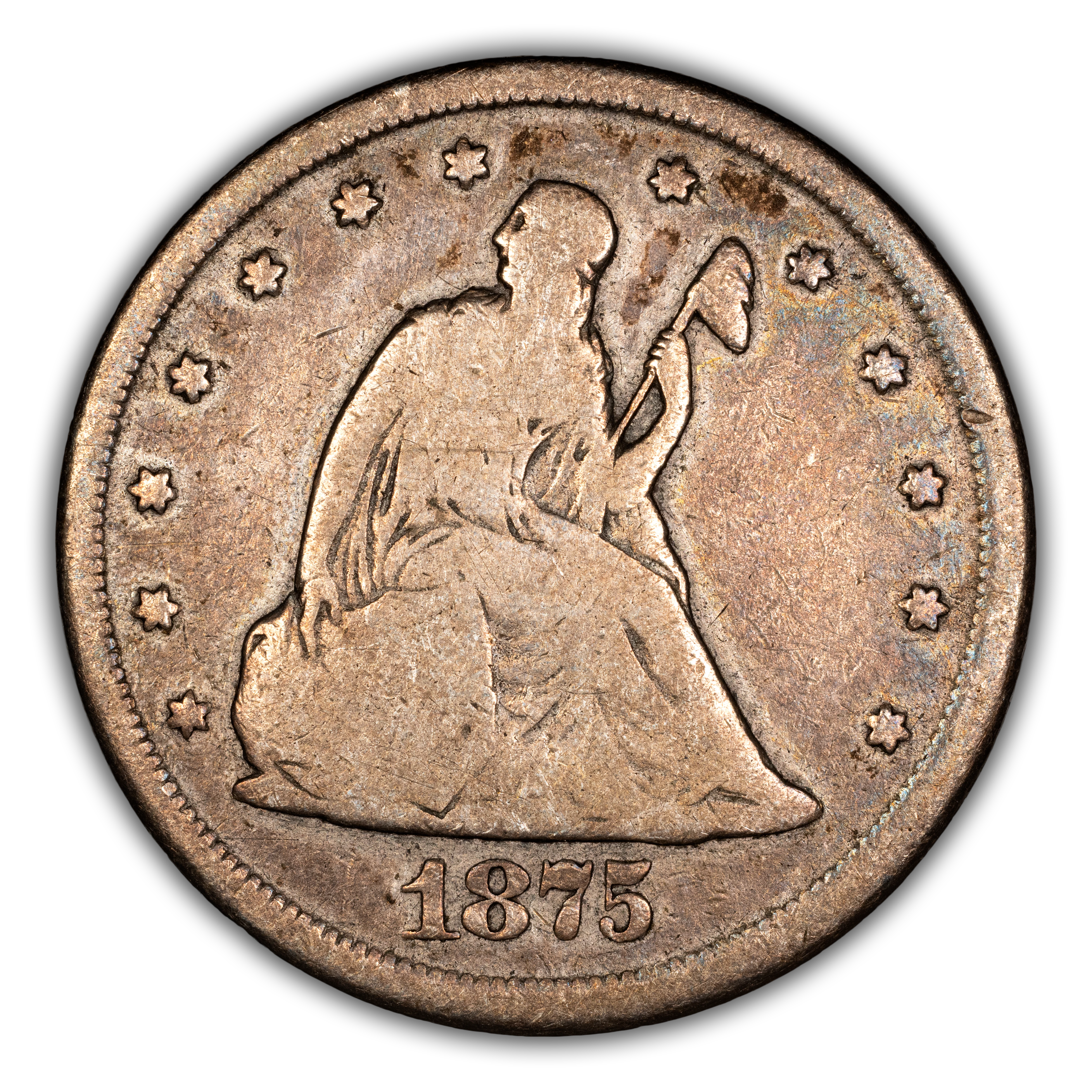 Twenty-Cent Piece Set 20c Seated Liberty, no 1876-CC, 4 Coins MS thumbnail 15