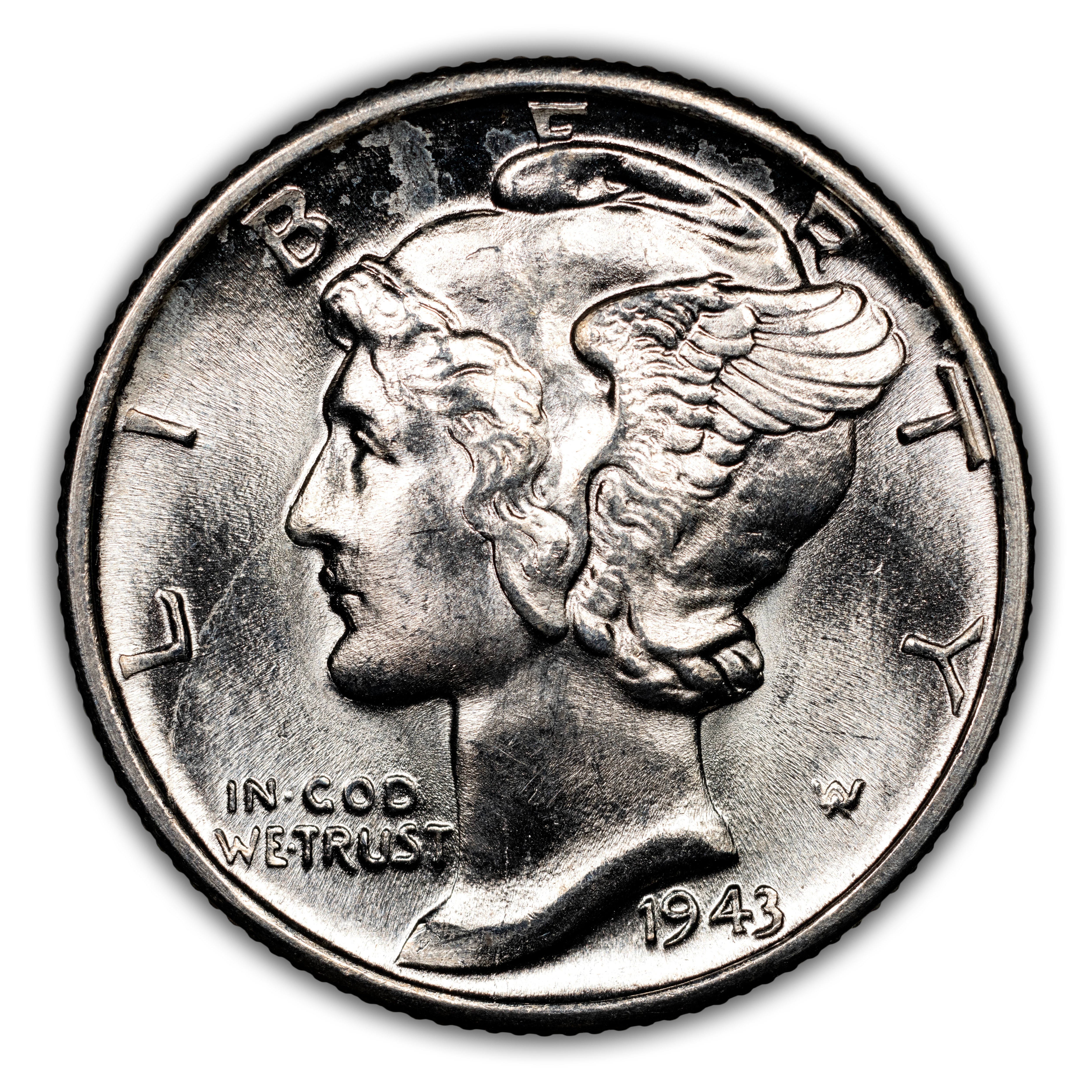 1943-D/D 10c Repunched Mintmark, FS-501 MS thumbnail 2
