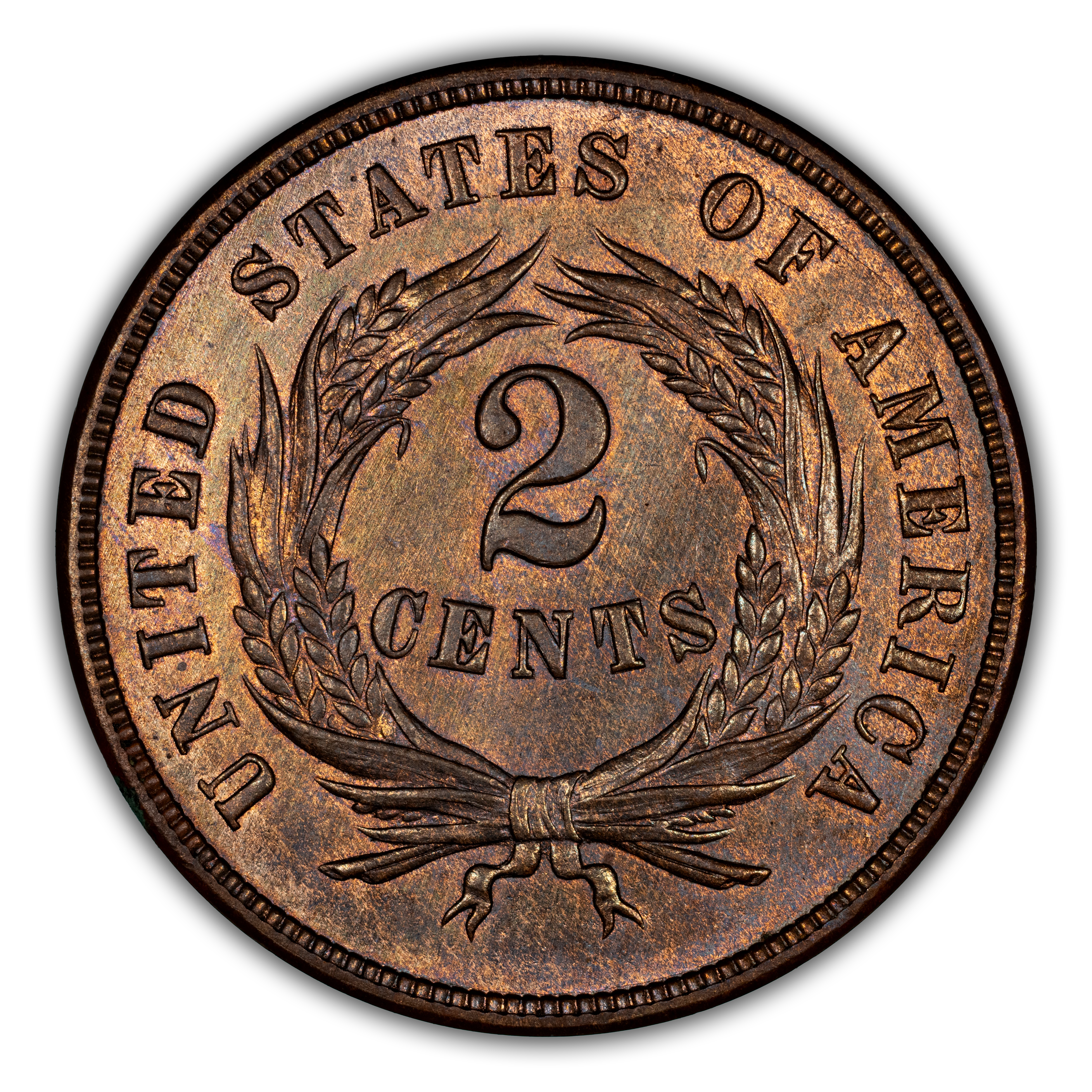 1868 2c Overdate, FS-302 MS RB MS65 RB thumbnail 24