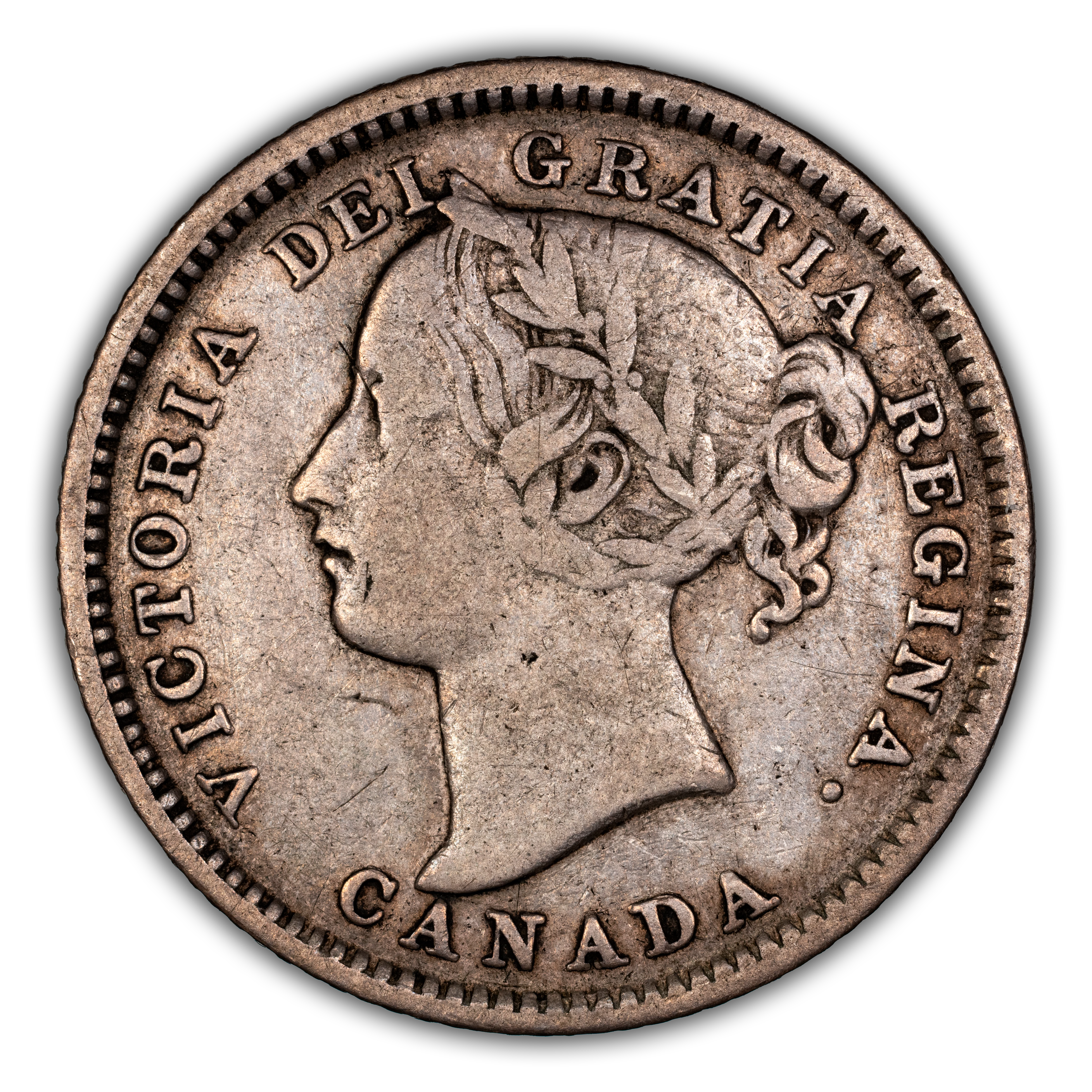 1893 10c Round Top 3 , Obverse 6 MS