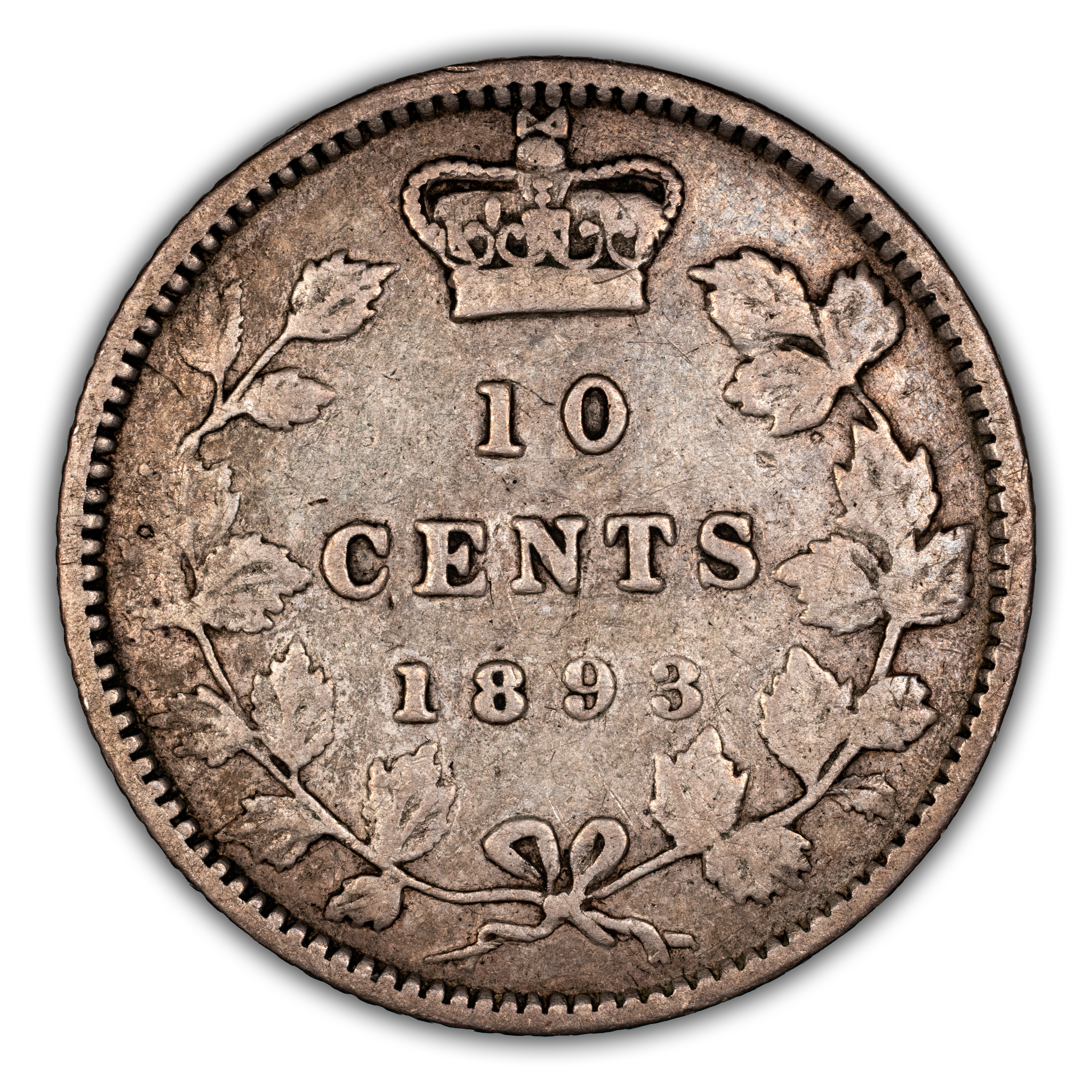 1893 10c Round Top 3 , Obverse 6 MS thumbnail 2