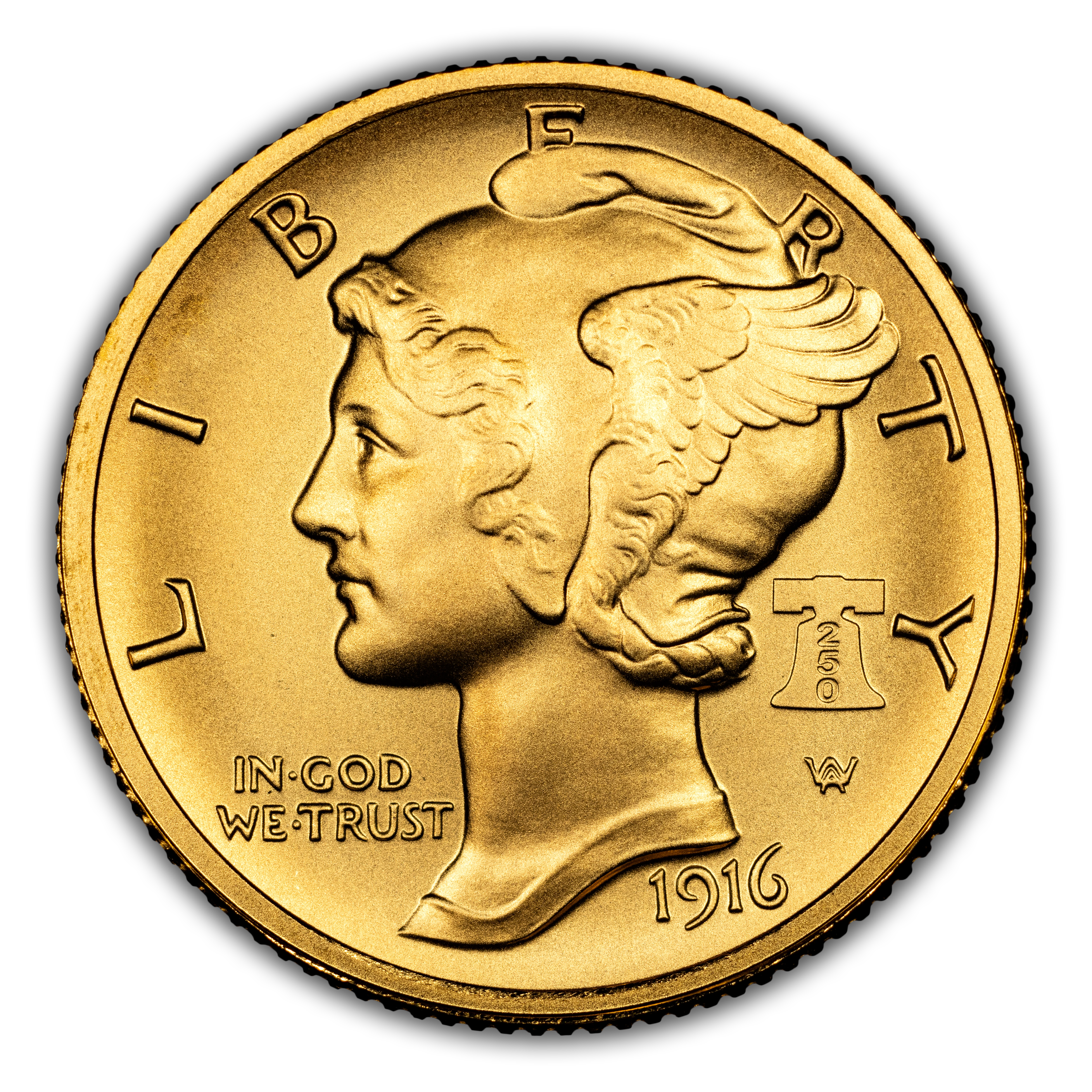 (2026)-W G10c Gold Mercury, 250th Anniversary Privy SP thumbnail 3