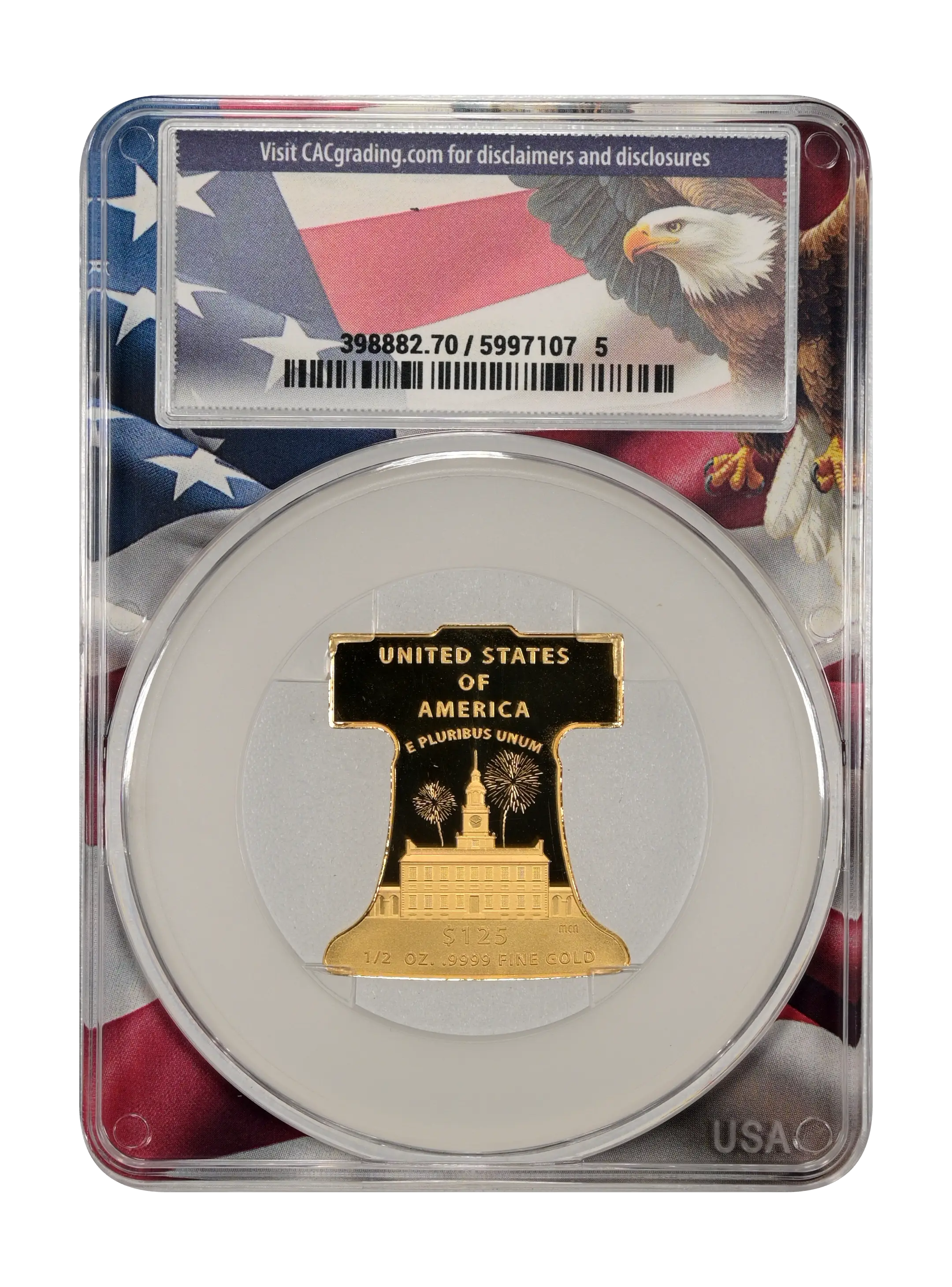 2026-P $125 1/2oz Gold, Freedom Ringing, Liberty Bell PR DCAM thumbnail 17