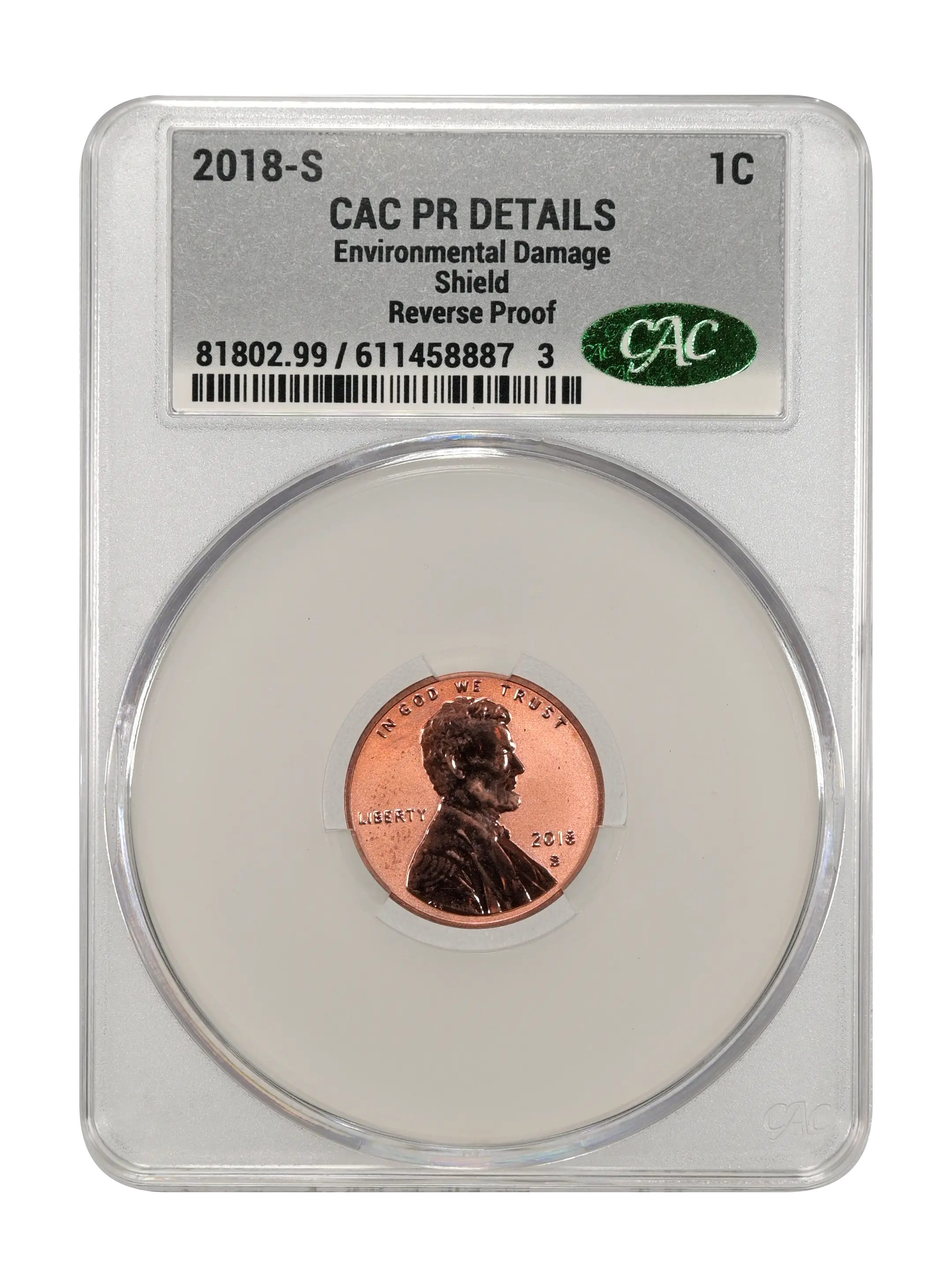 2018-S 1c Shield, Reverse Proof PR RD thumbnail 10