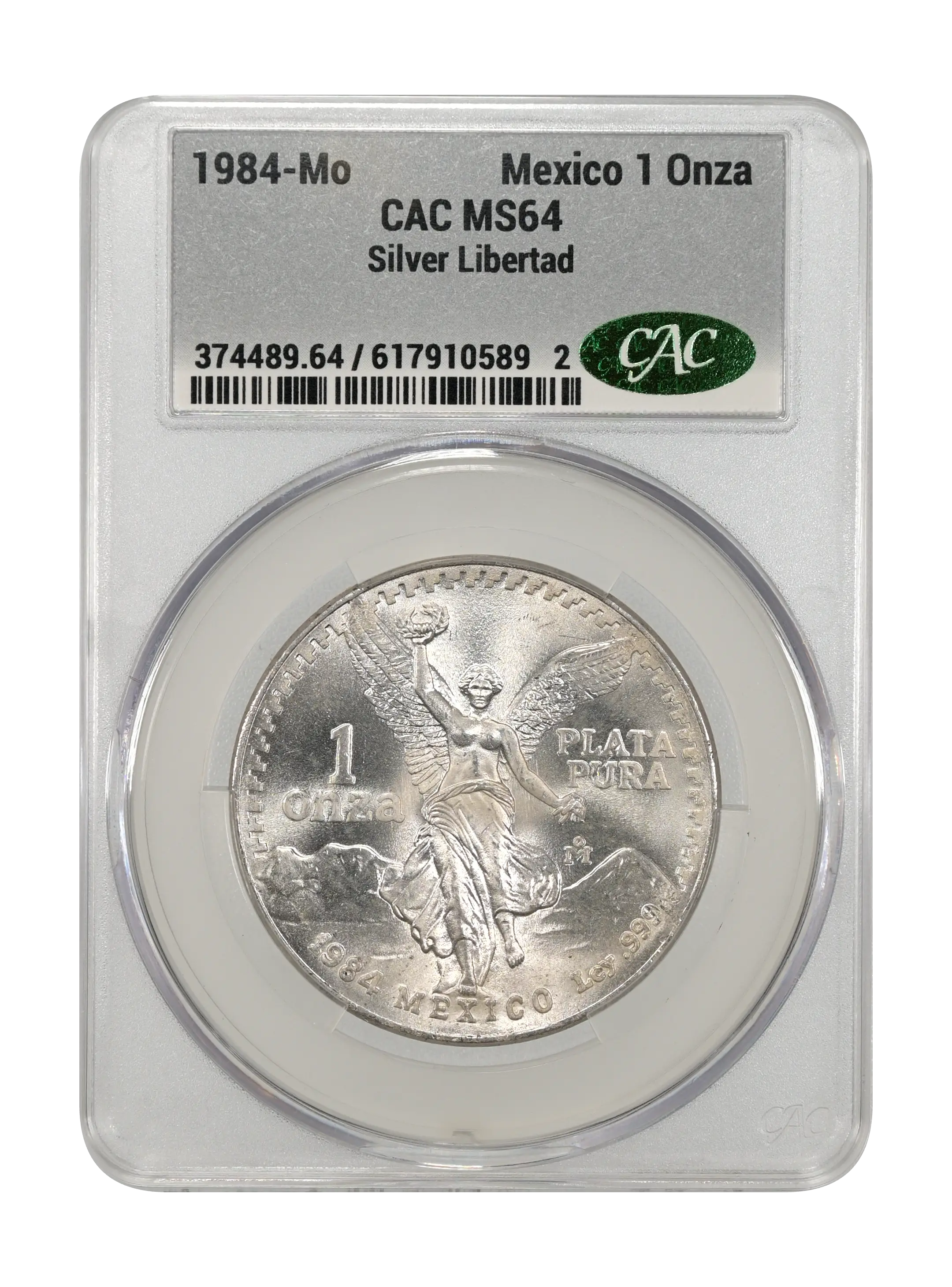 1984-Mo 1 Onza Libertad, Silver MS (KM-494.1) thumbnail 19