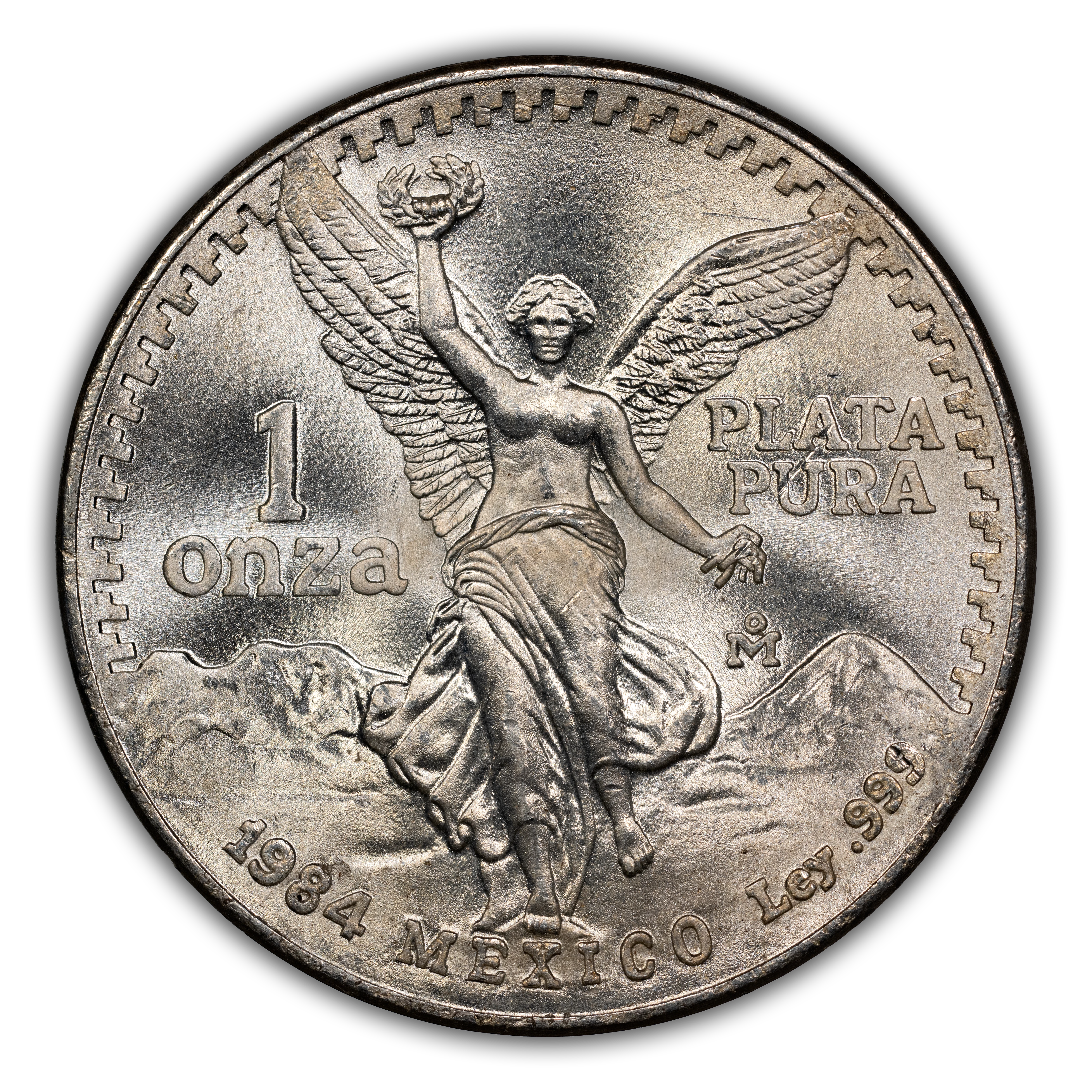 1984-Mo 1 Onza Libertad, Silver MS (KM-494.1) thumbnail 3