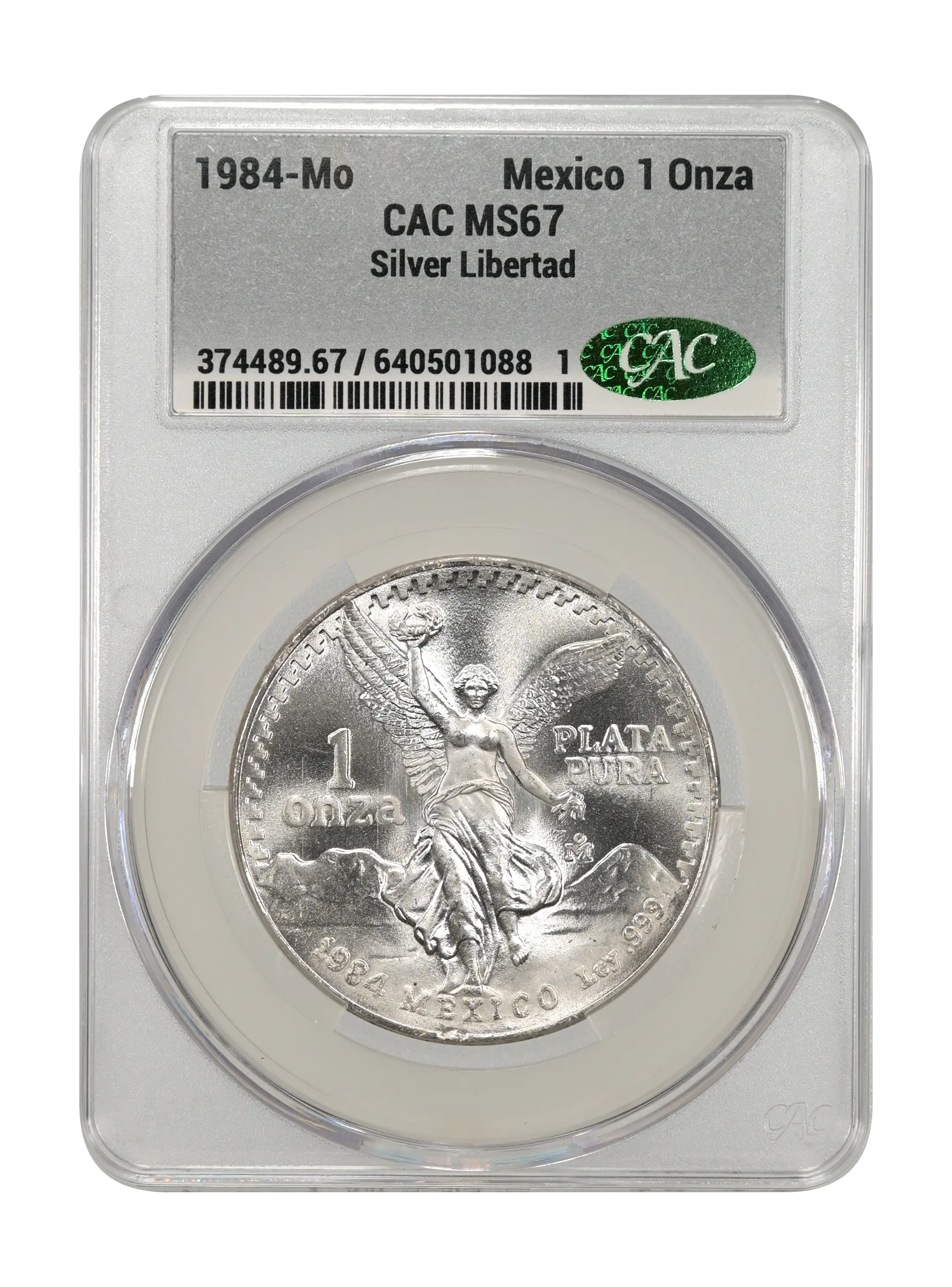 1984-Mo 1 Onza Libertad, Silver MS (KM-494.1) thumbnail 20